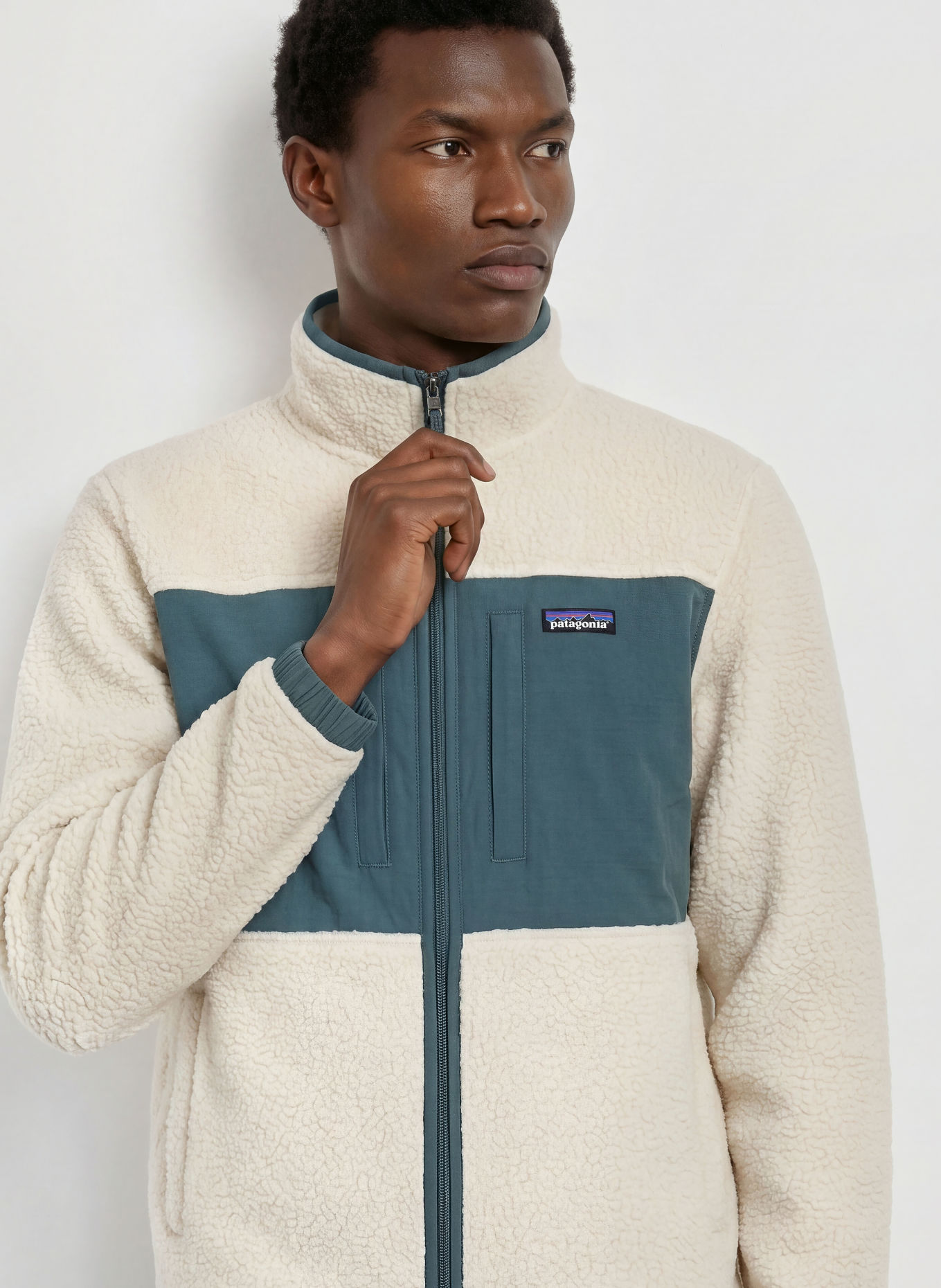 patagonia Fleecejacka RETRO PILE: GRÄDDE / PETROL