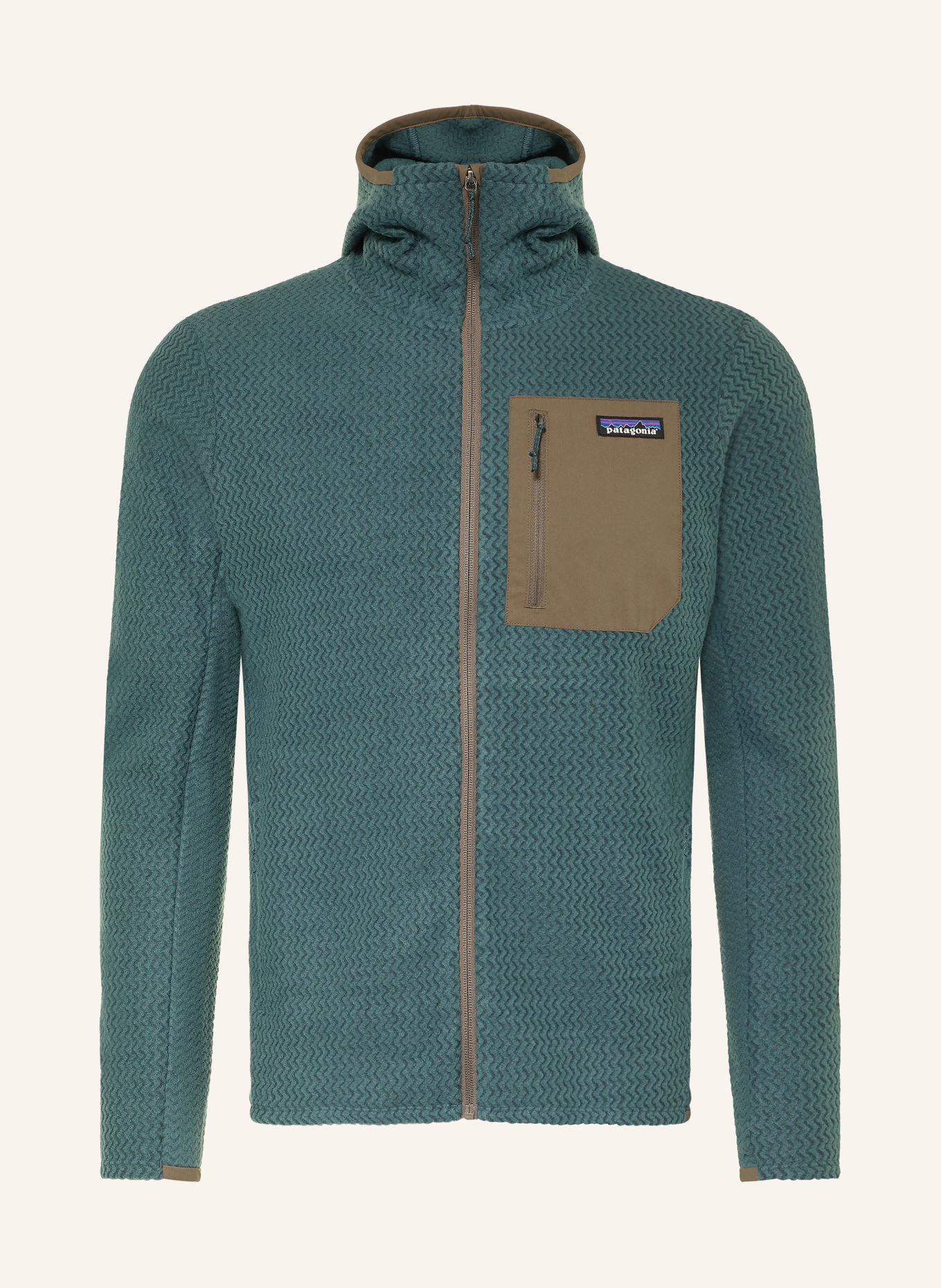 patagonia Fleecejas R1® AIR: PETROL / BRUIN