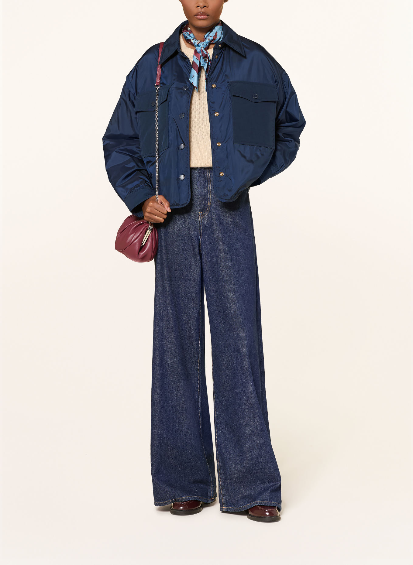 WEEKEND Max Mara Kurtka SUGHERO dwustronna: GRANATOWY