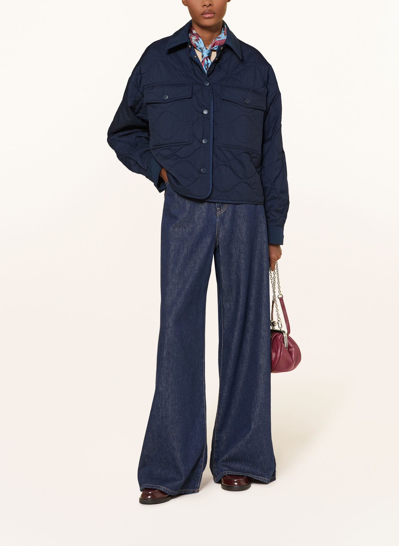 WEEKEND Max Mara Kurtka SUGHERO dwustronna: GRANATOWY