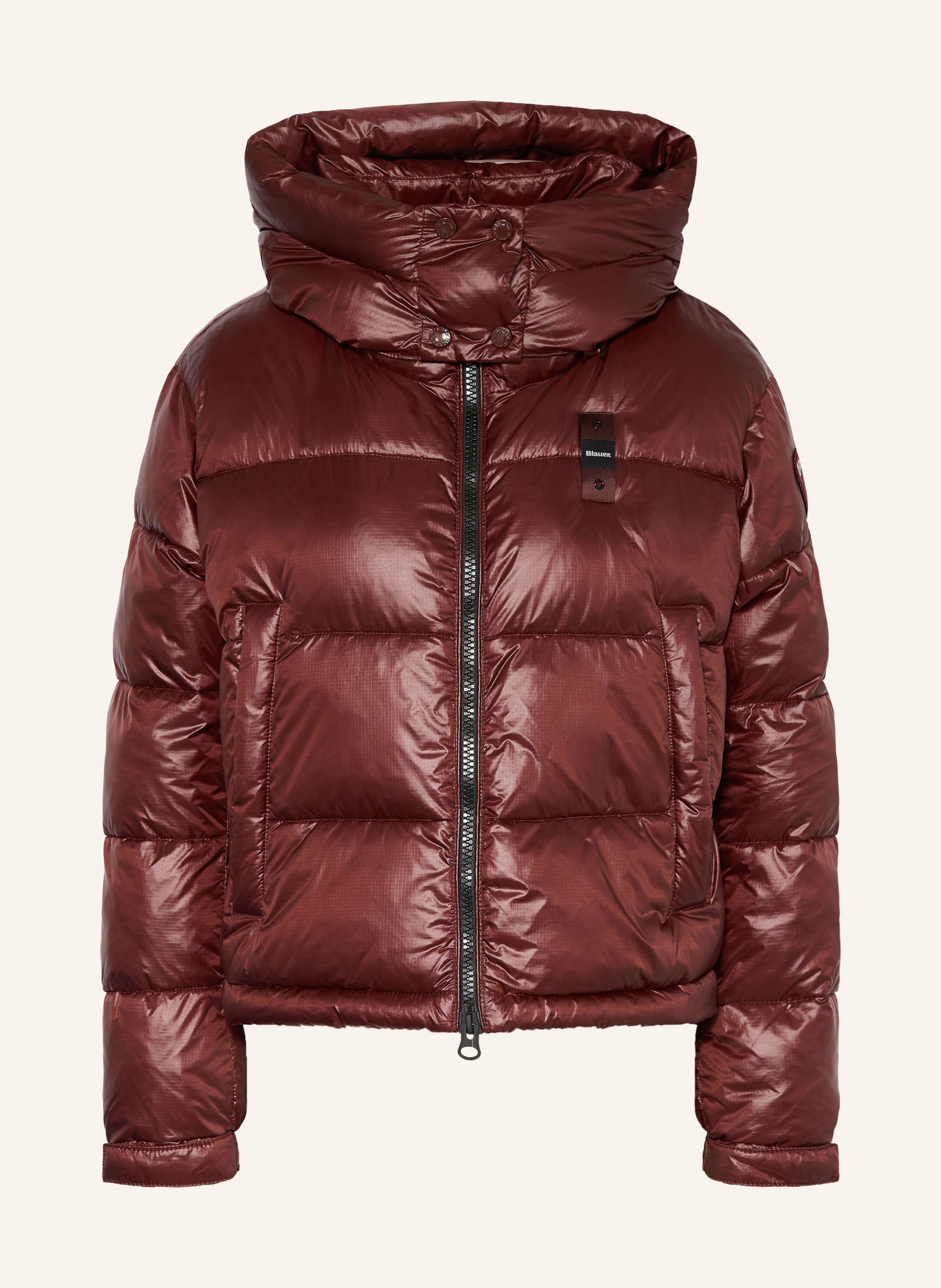 Blauer Steppjacke GLORIA mit abnehmbarer Kapuze: DUNKELROT