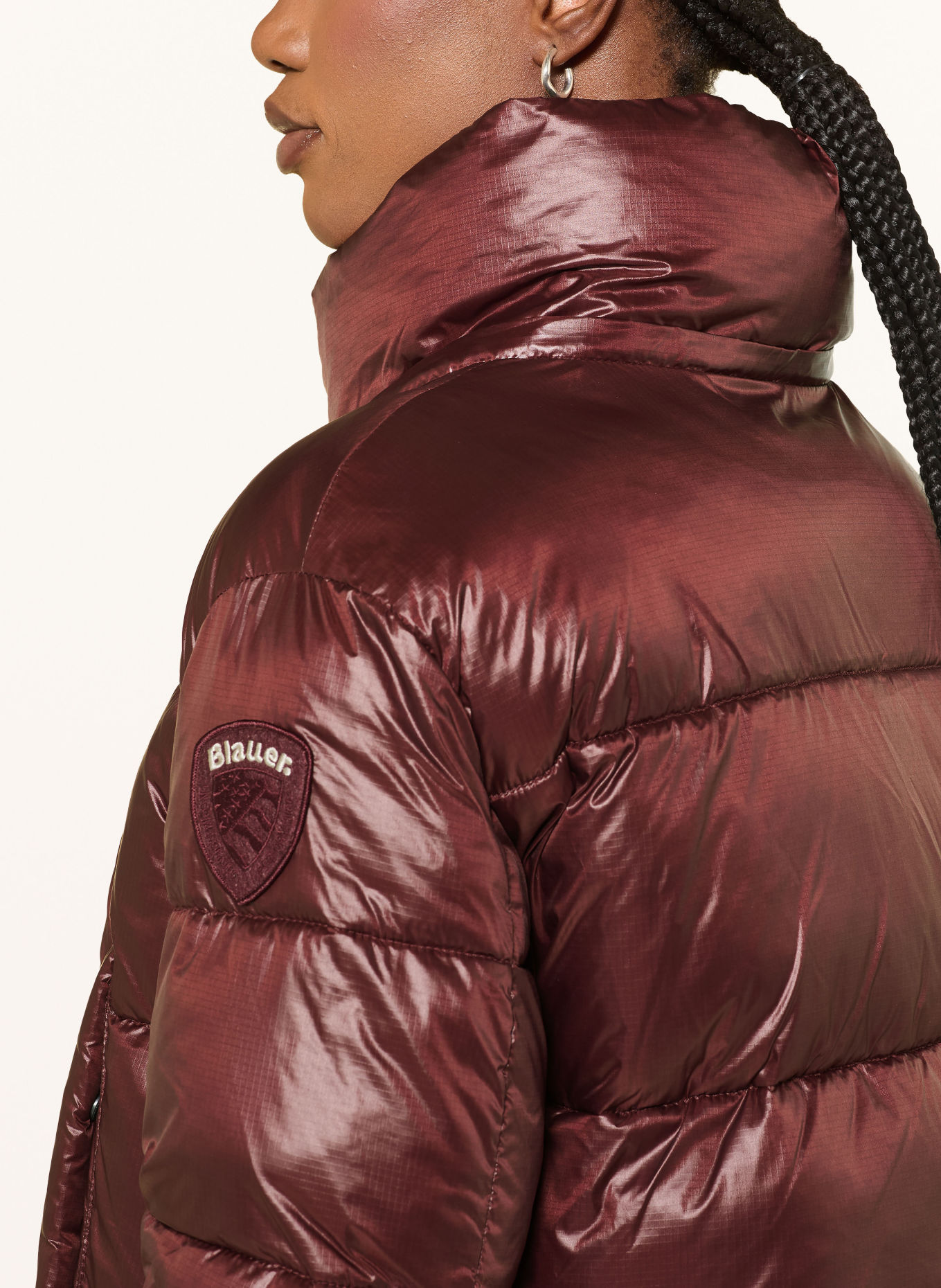 Blauer Steppjacke GLORIA mit abnehmbarer Kapuze: DUNKELROT