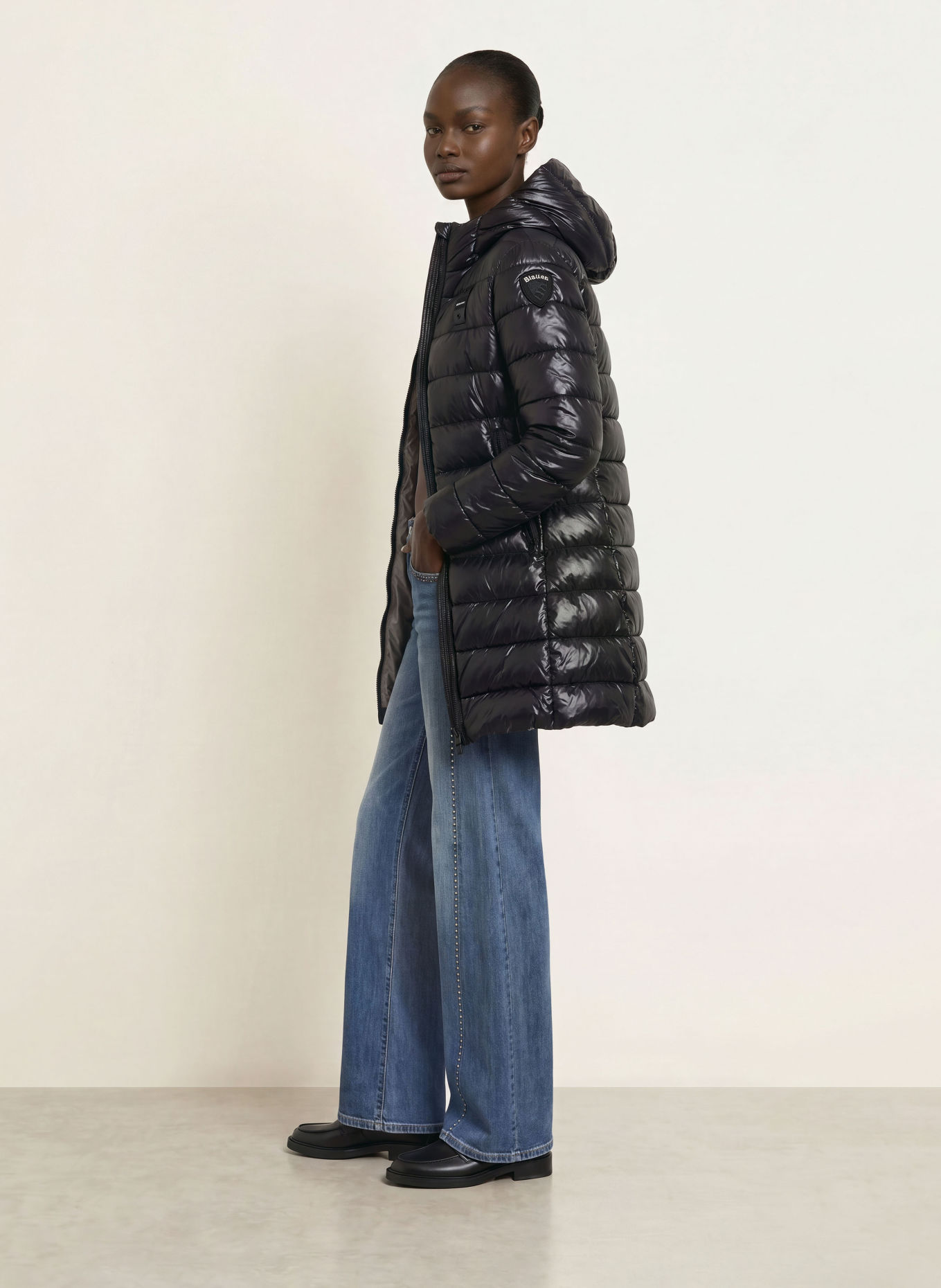 Blauer Manteau matelassé ADELAIDE: NOIR