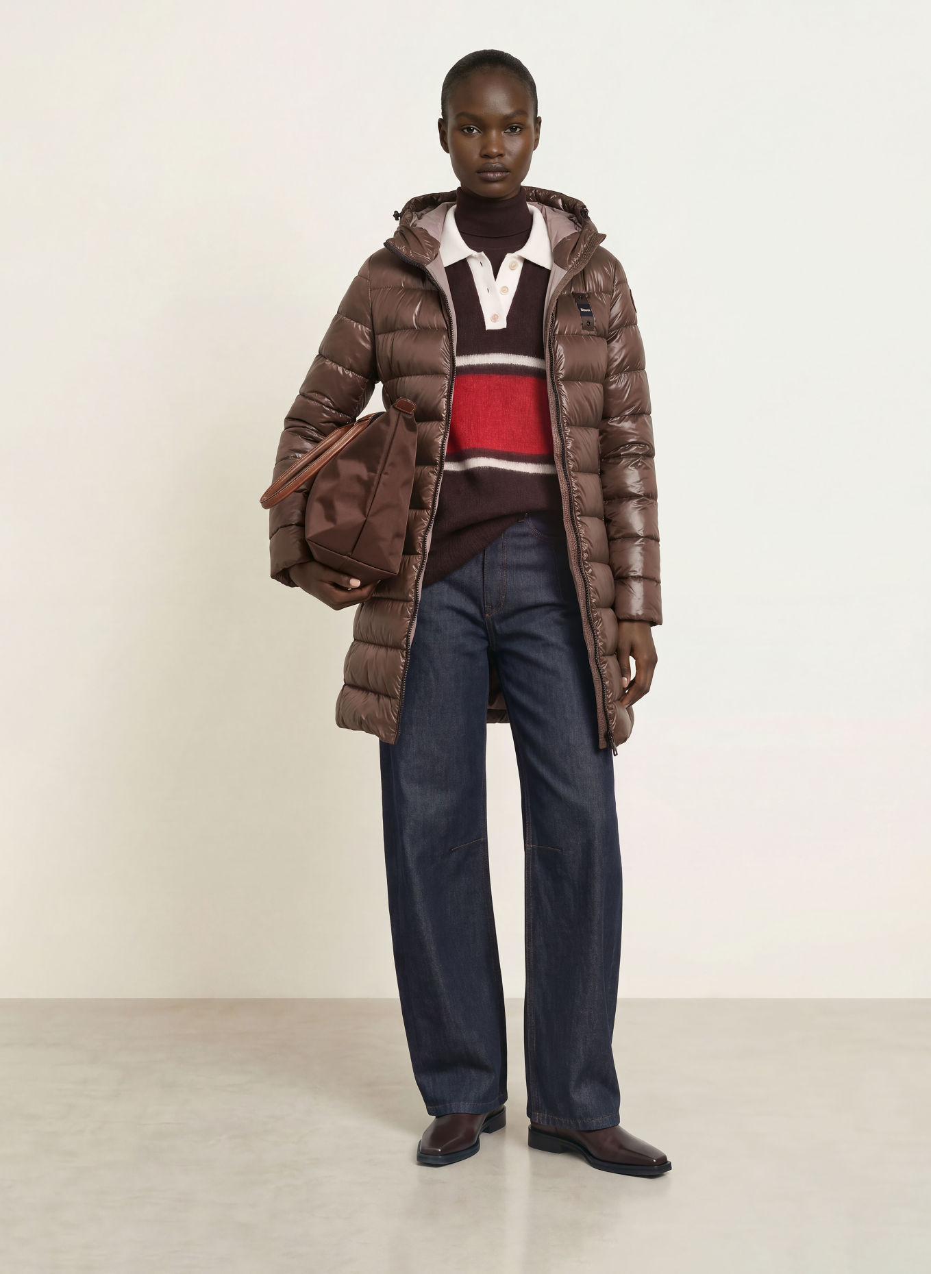 Blauer Manteau matelassé ADELAIDE: MARRON