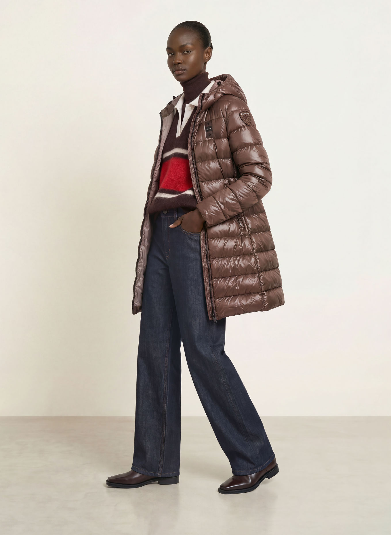 Blauer Manteau matelassé ADELAIDE: MARRON