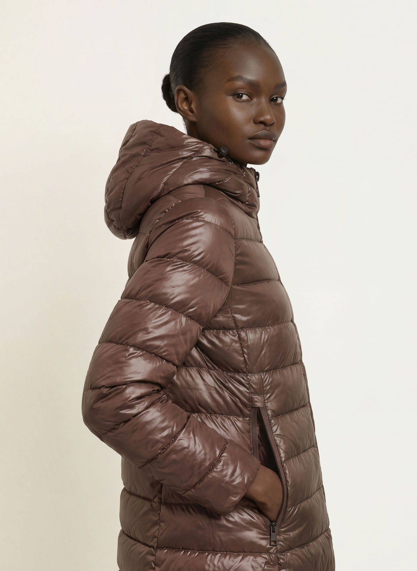 Blauer Manteau matelassé ADELAIDE: MARRON