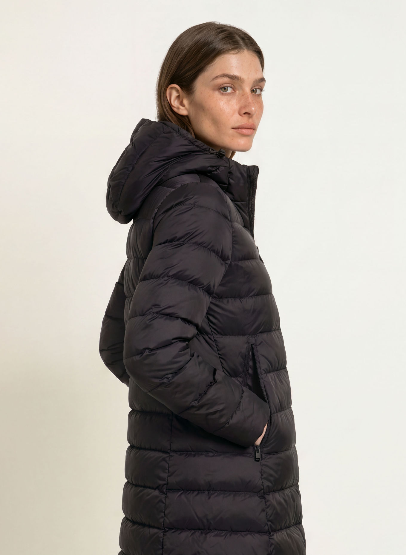 Blauer Doudoune longue légère AGNES: NOIR