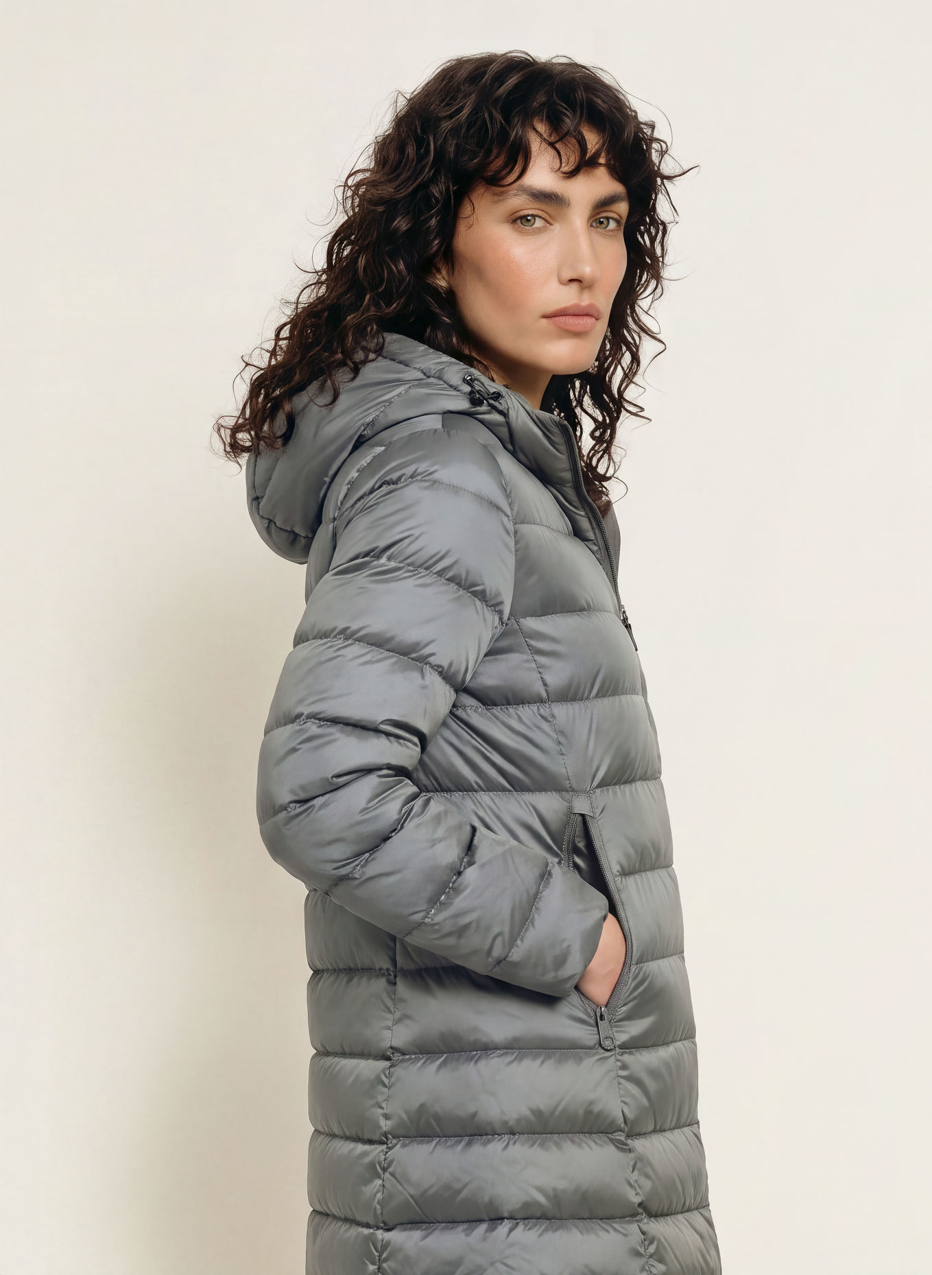 Blauer Doudoune longue légère AGNES: GRIS