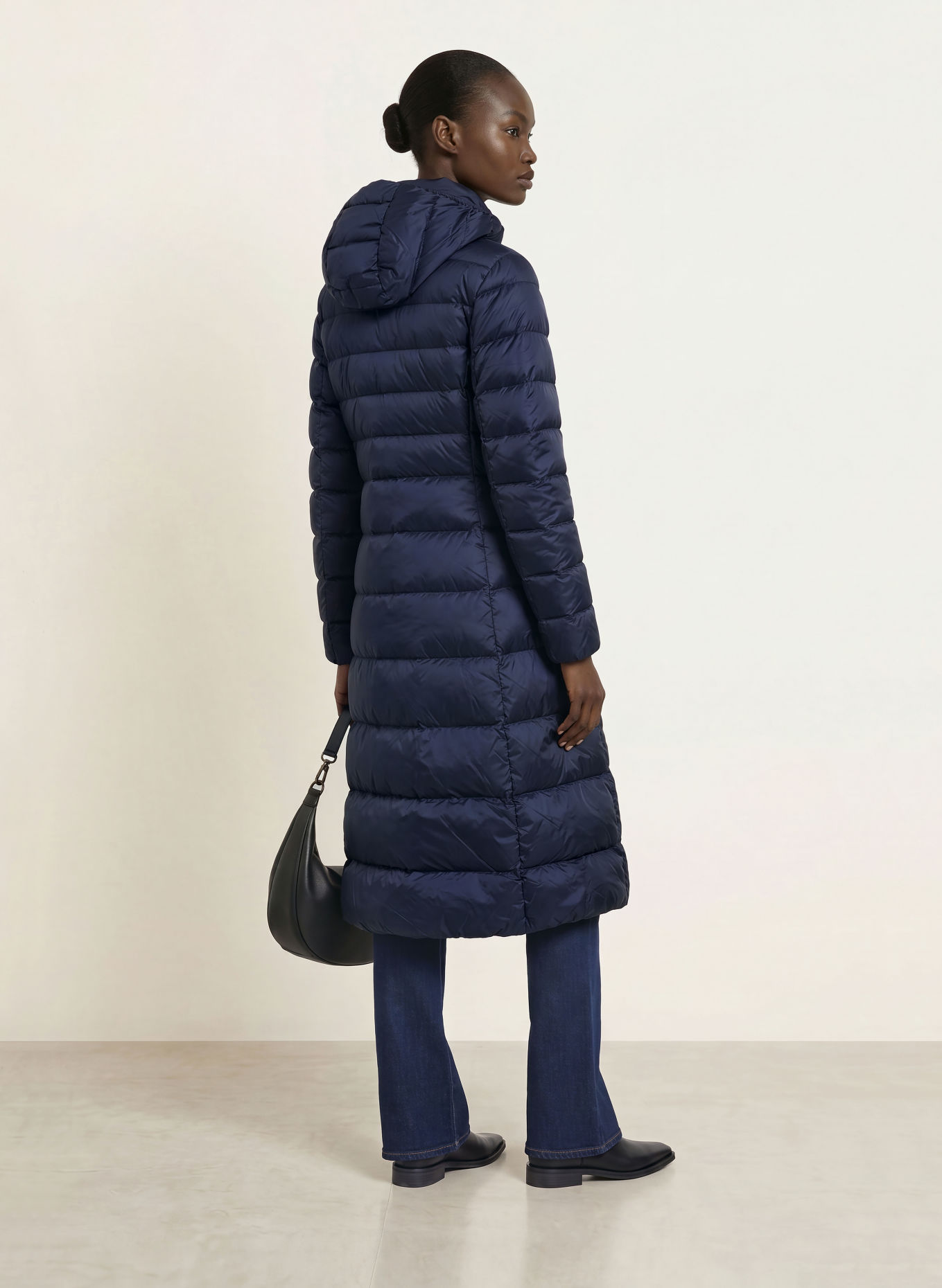 Blauer Doudoune longue: BLEU FONCÉ