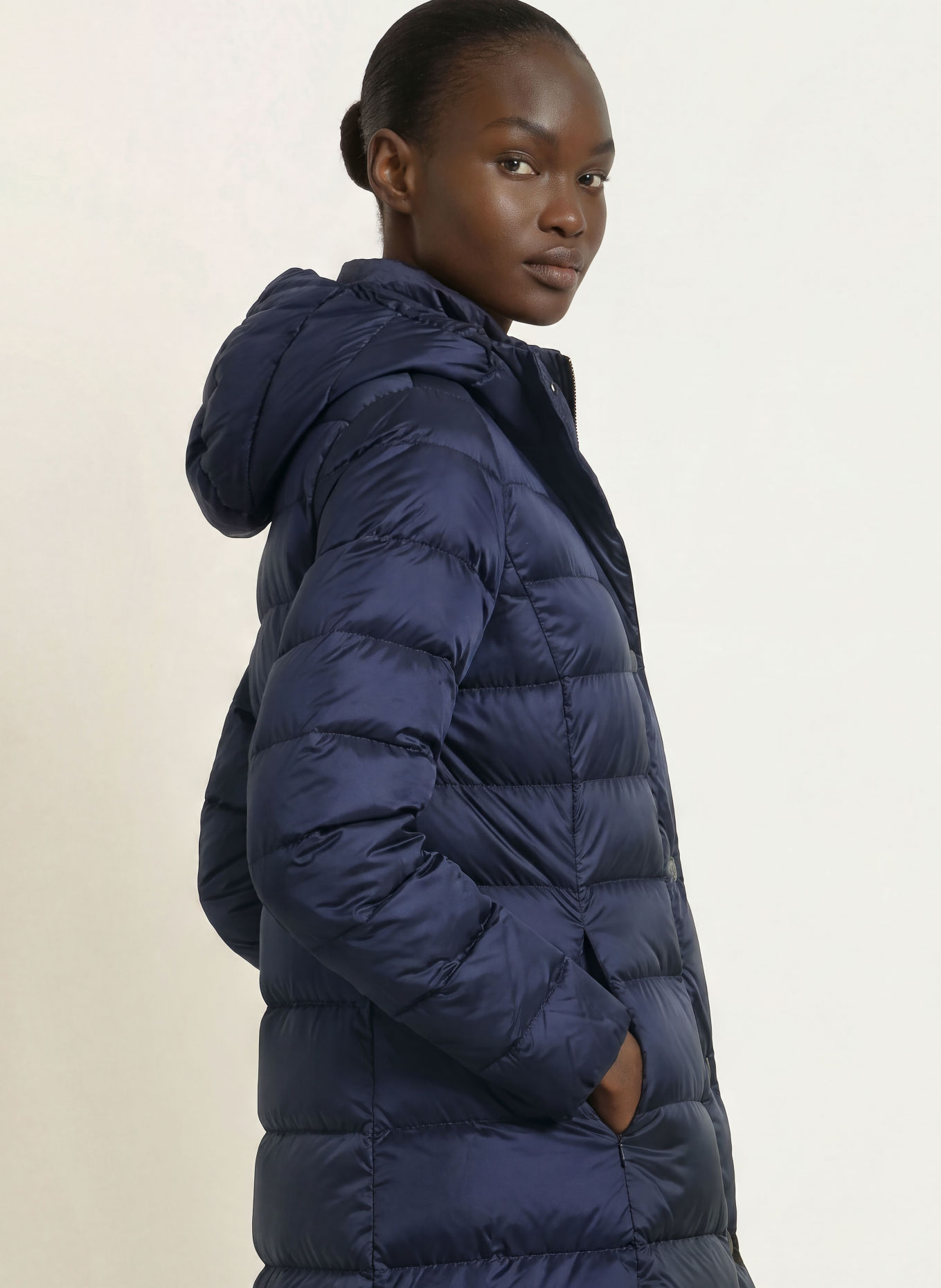 Blauer Doudoune longue: BLEU FONCÉ