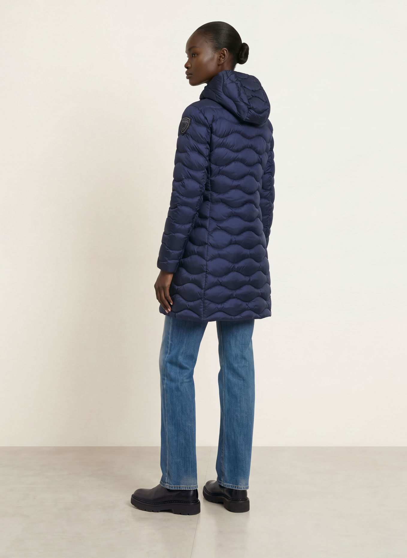 Blauer LYNE Down Jacket with Rhinestones: DARK BLUE