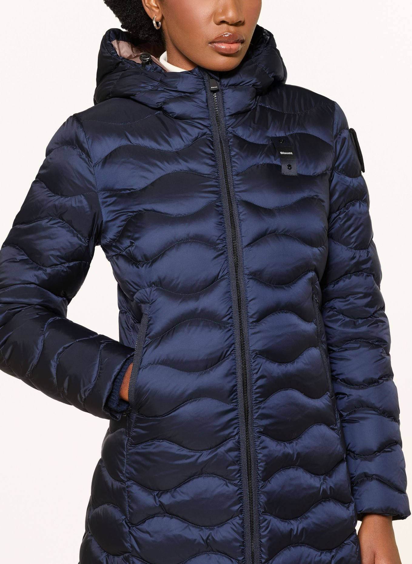 Blauer LYNE Down Jacket with Rhinestones: DARK BLUE