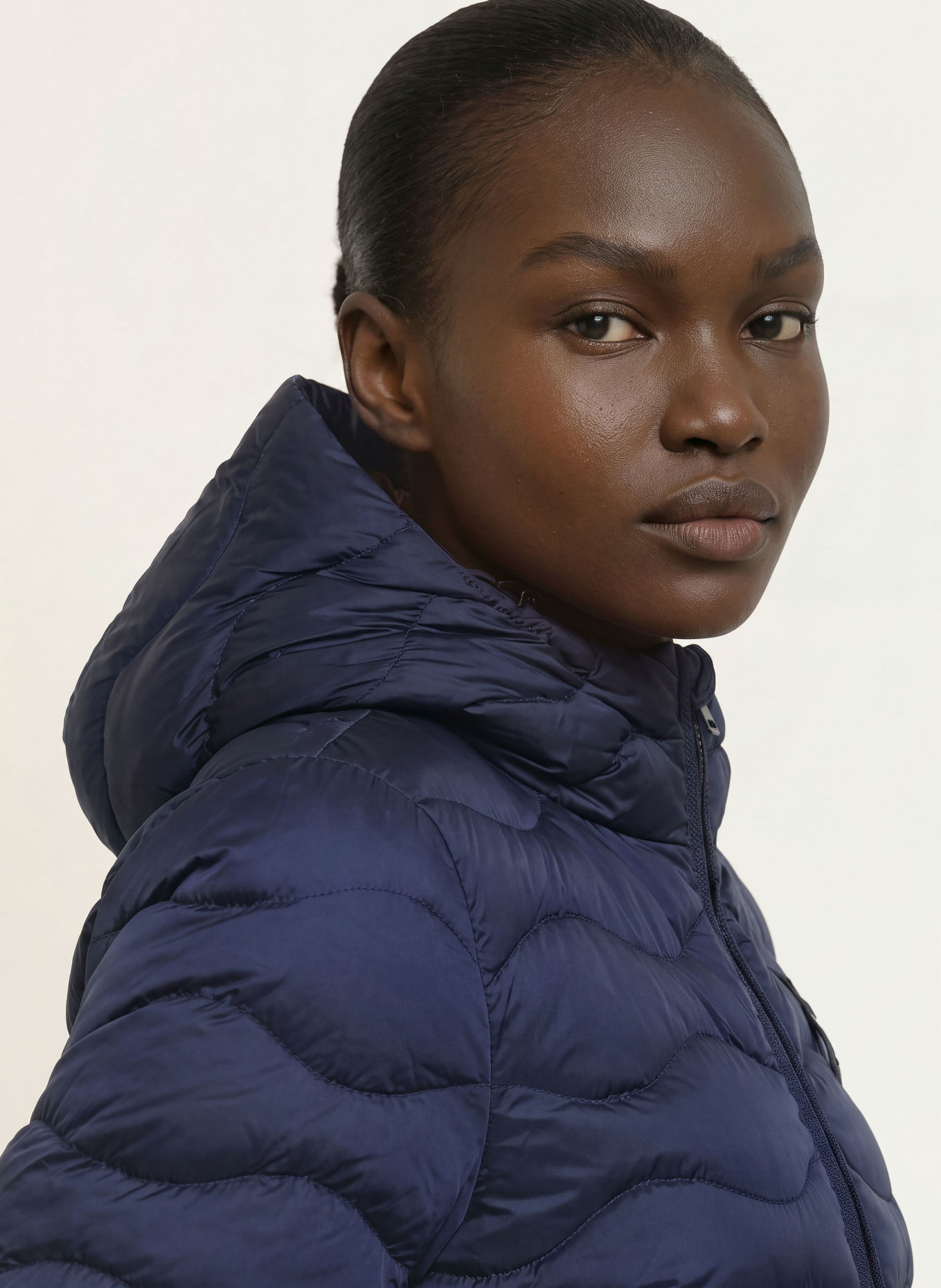 Blauer LYNE Down Jacket with Rhinestones: DARK BLUE