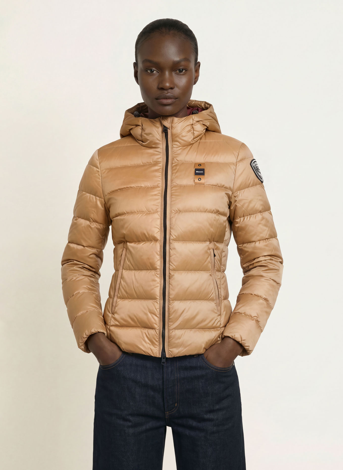 Blauer Lightweight donsjas CHARME: CAMEL / ZILVER / ZWART