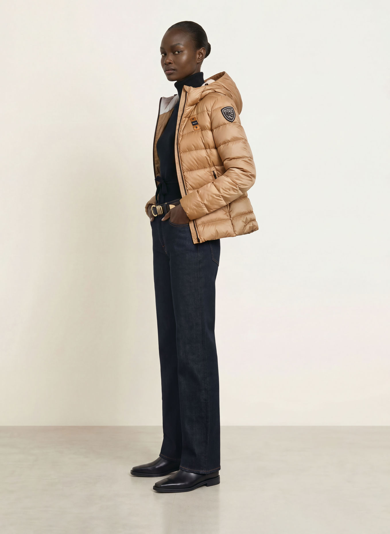 Blauer Lightweight donsjas CHARME: CAMEL / ZILVER / ZWART