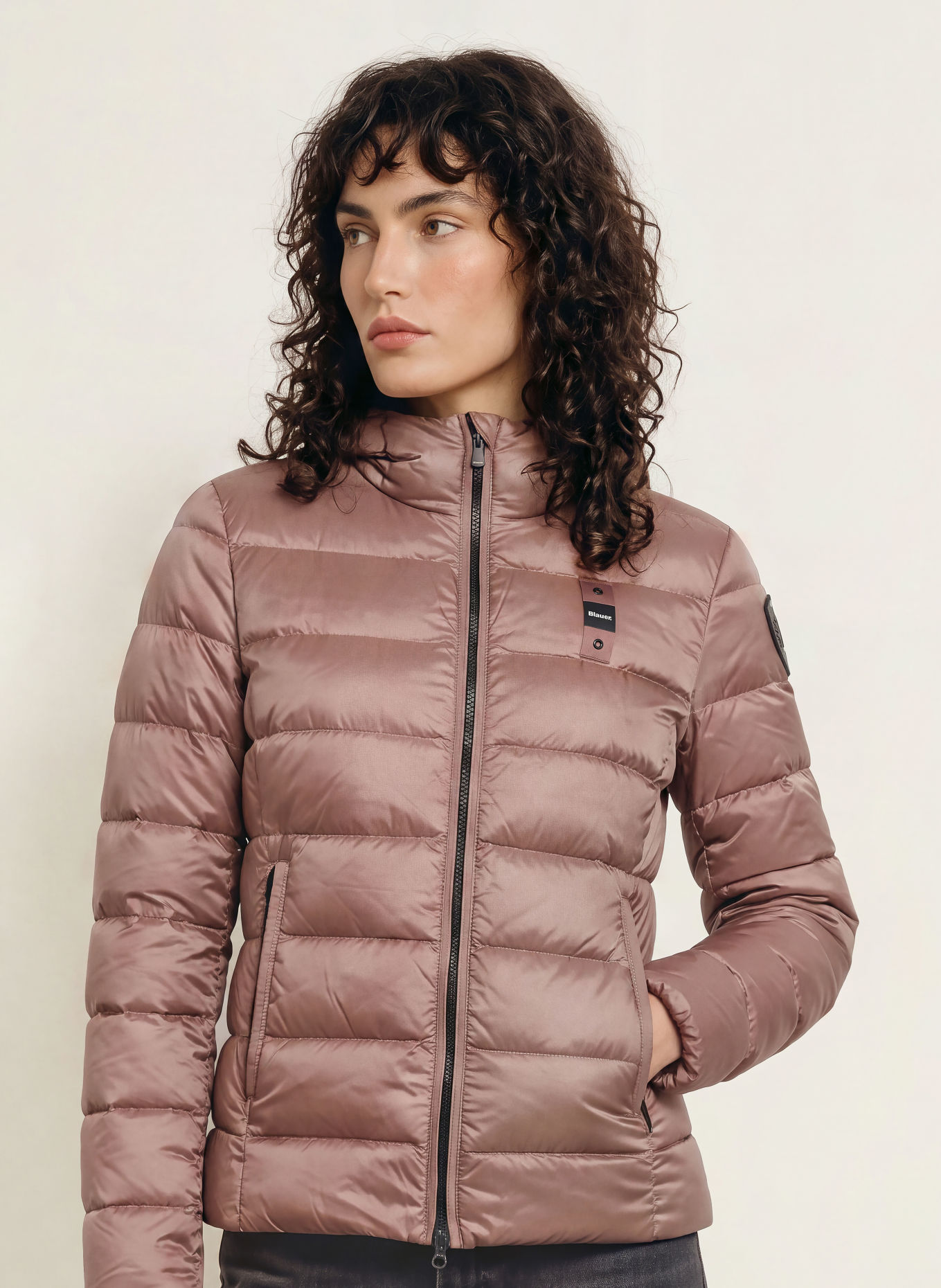 Blauer Lightweight donsjas CHARME: BRUIN / ZILVER / ZWART