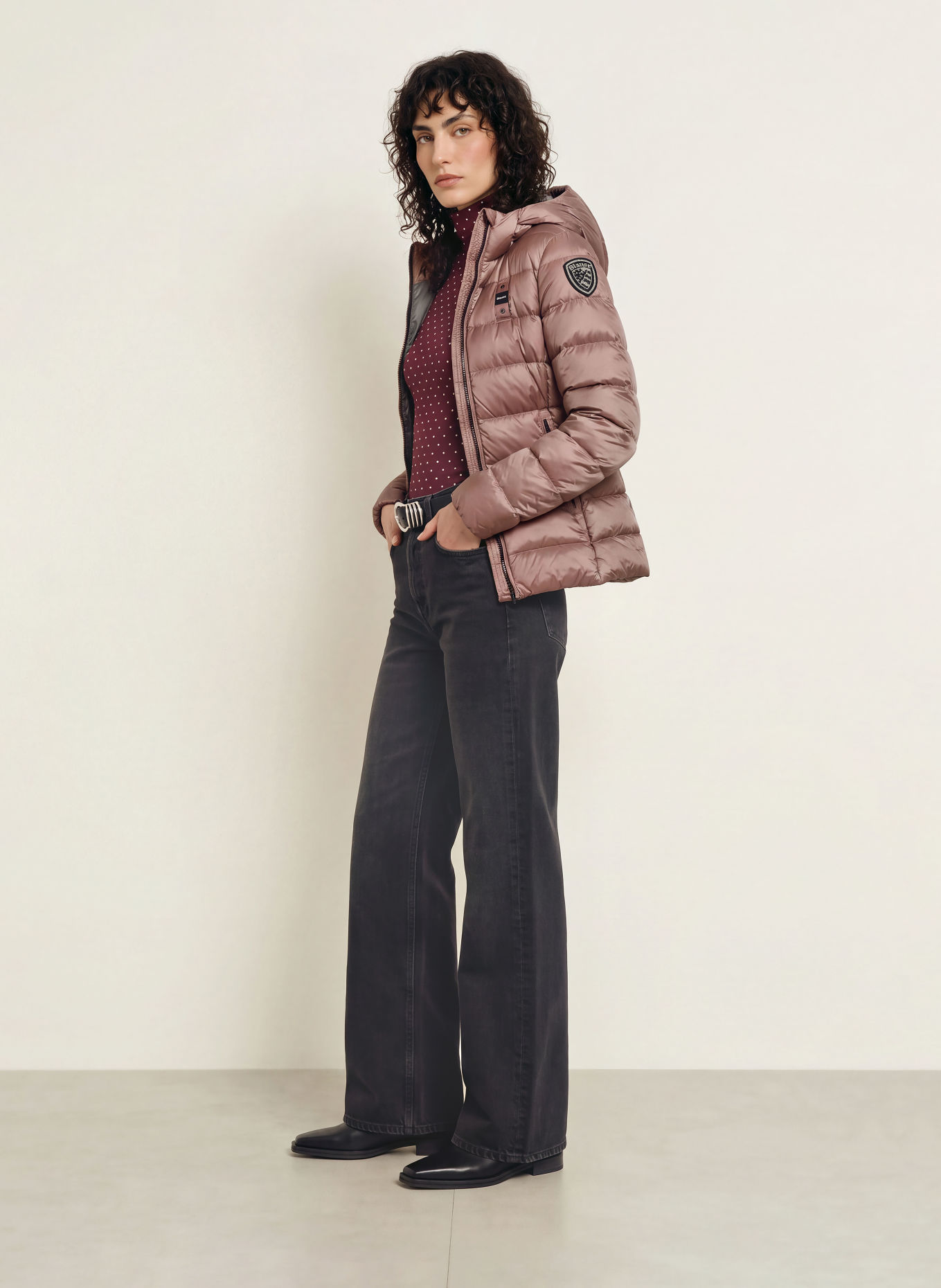 Blauer Lightweight donsjas CHARME: BRUIN / ZILVER / ZWART