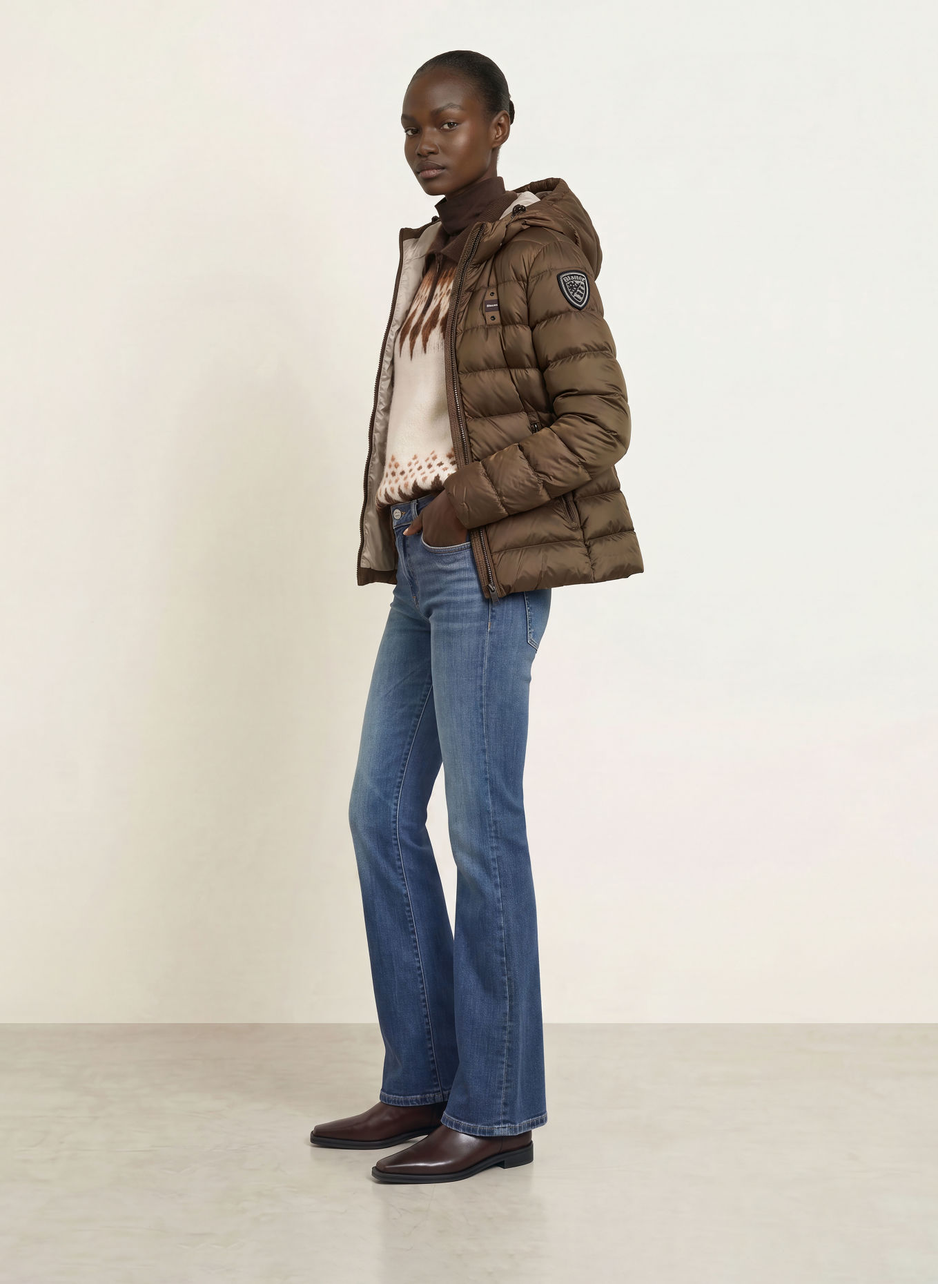 Blauer Doudoune légère CHARME: MARRON / ARGENT / NOIR