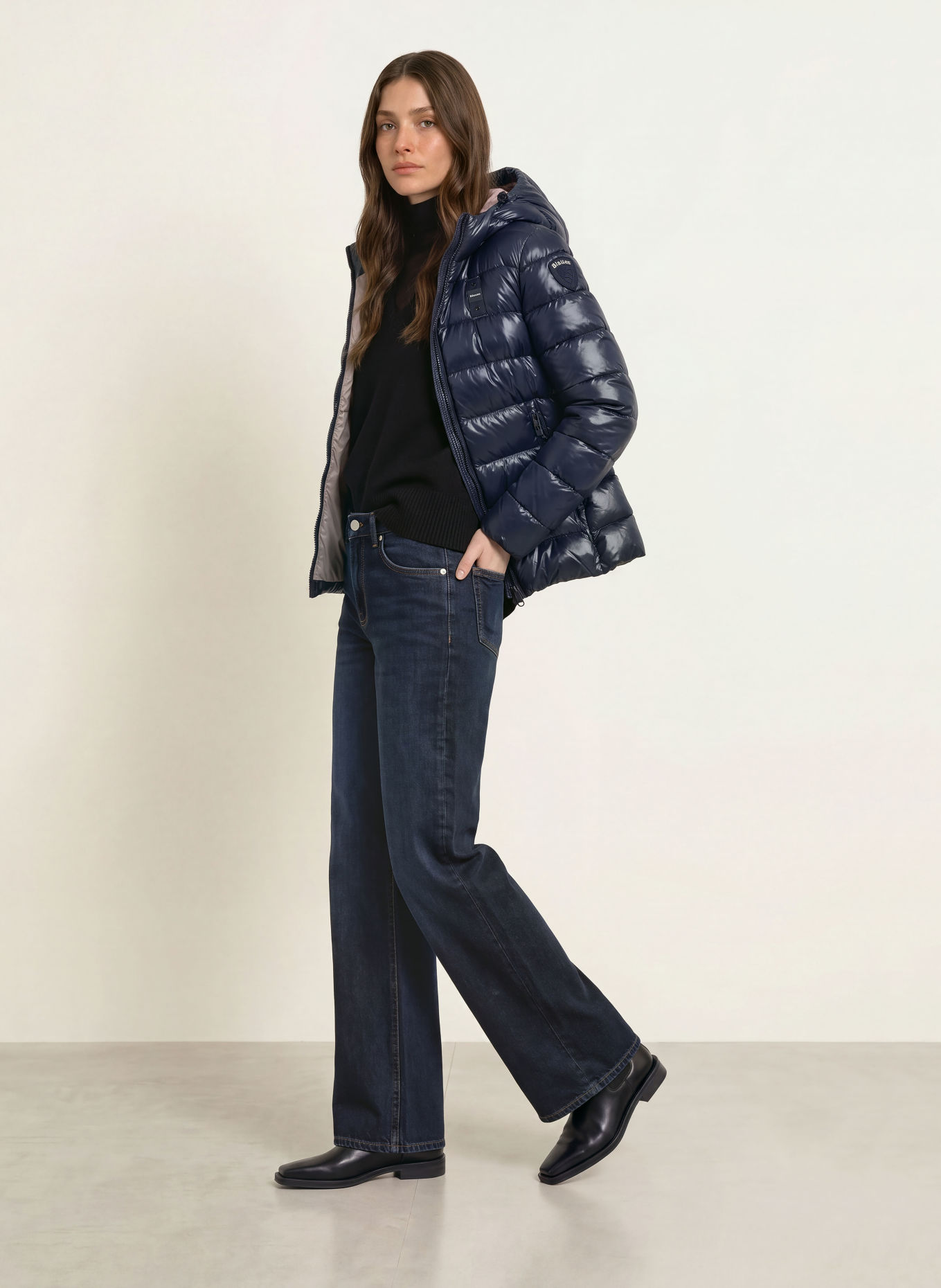 Blauer Steppjacke CAROLL: DUNKELBLAU