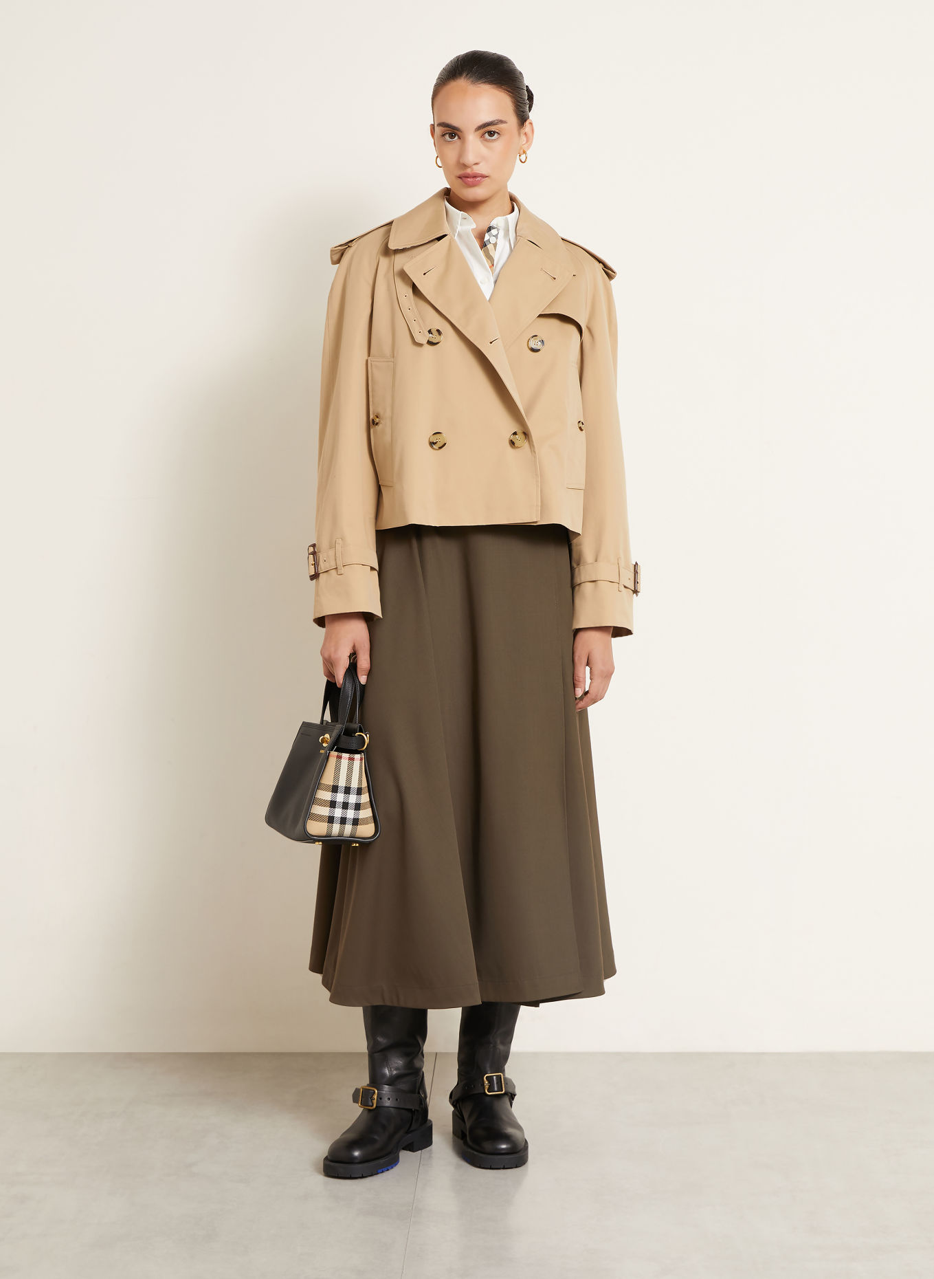 BURBERRY HALTYE Trench coat jacket: CAMEL