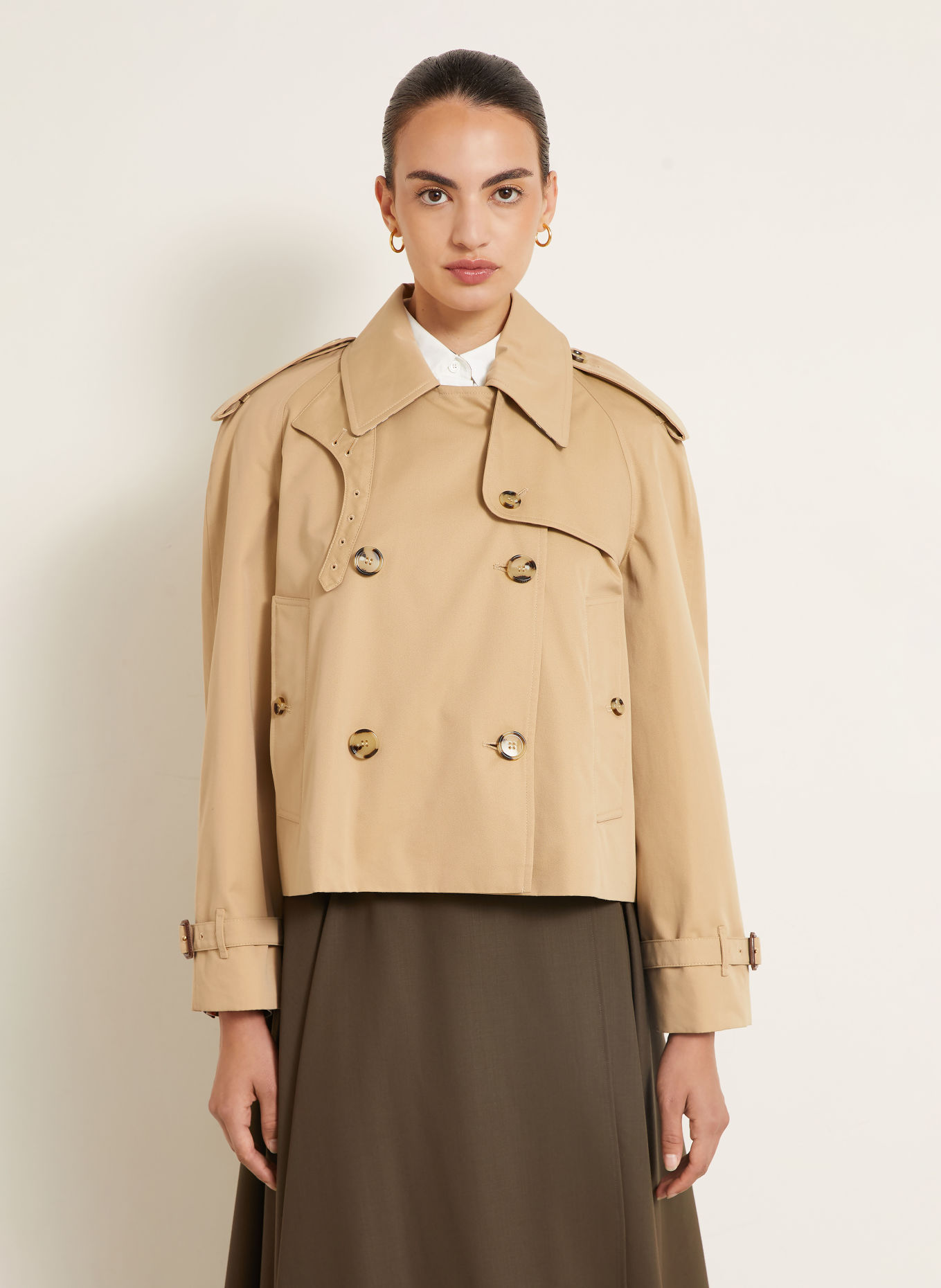 BURBERRY HALTYE Trench coat jacket: CAMEL