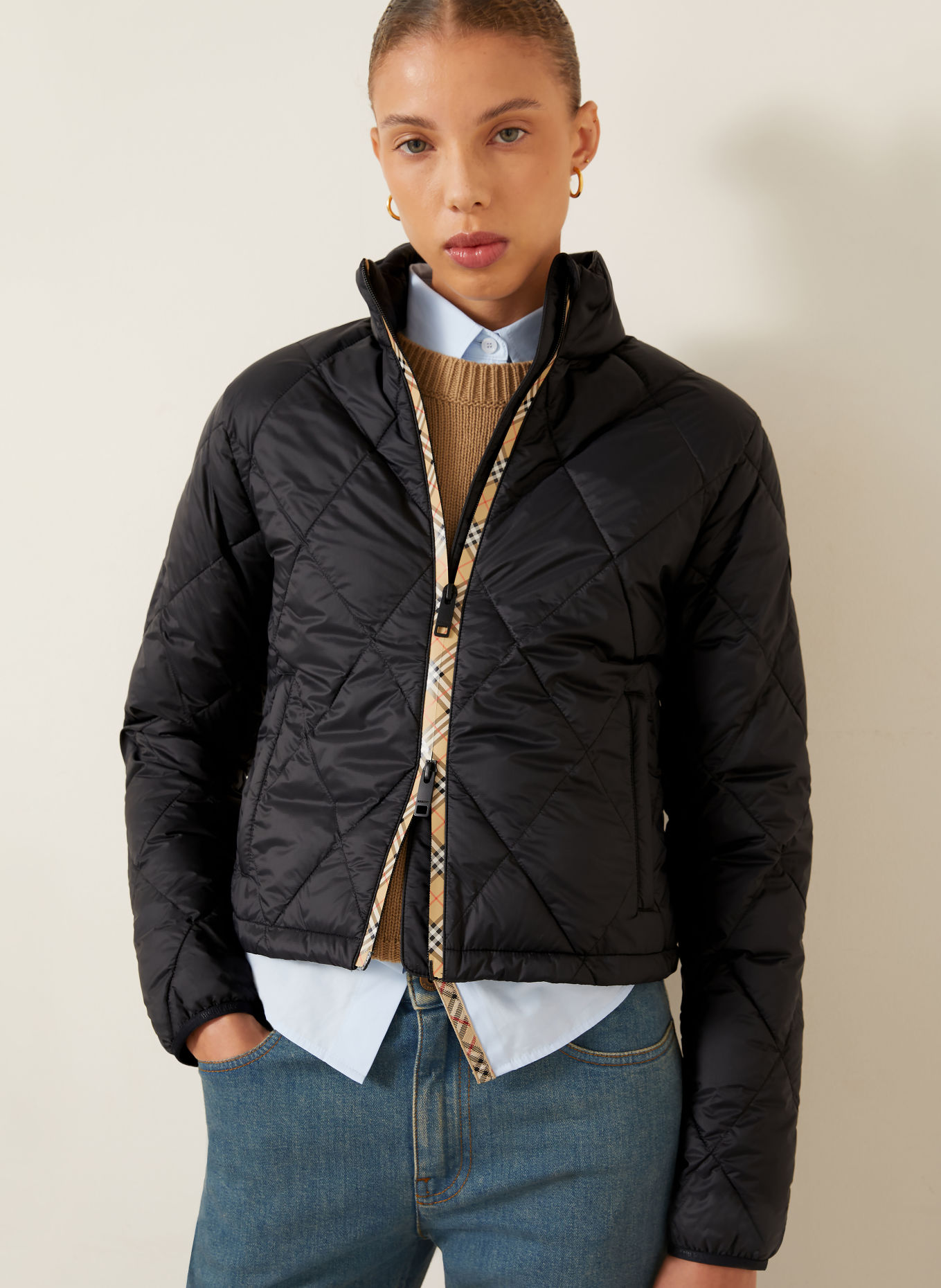 BURBERRY Jacheta matlasată BRAMFORD: NEGRU