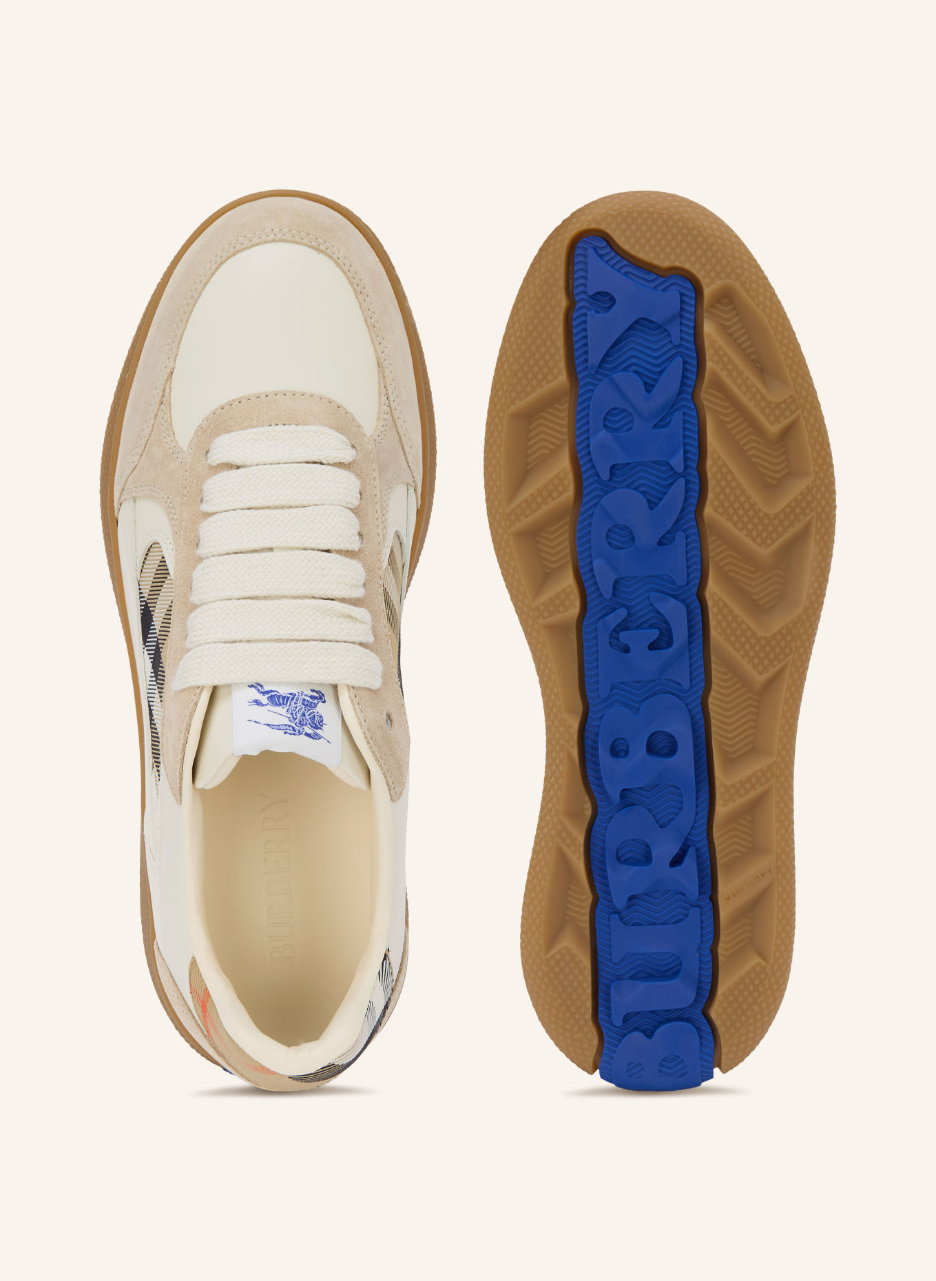 BURBERRY Sneakers TERRACE: CRÈME / BEIGE / LICHTGRIJS