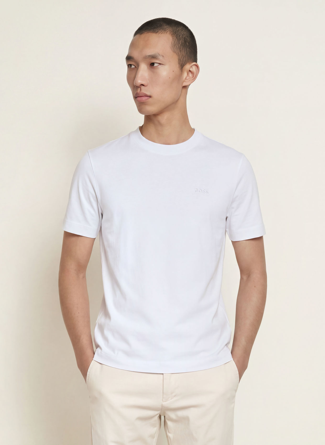 BOSS T-shirt THOMPSON: BLANC