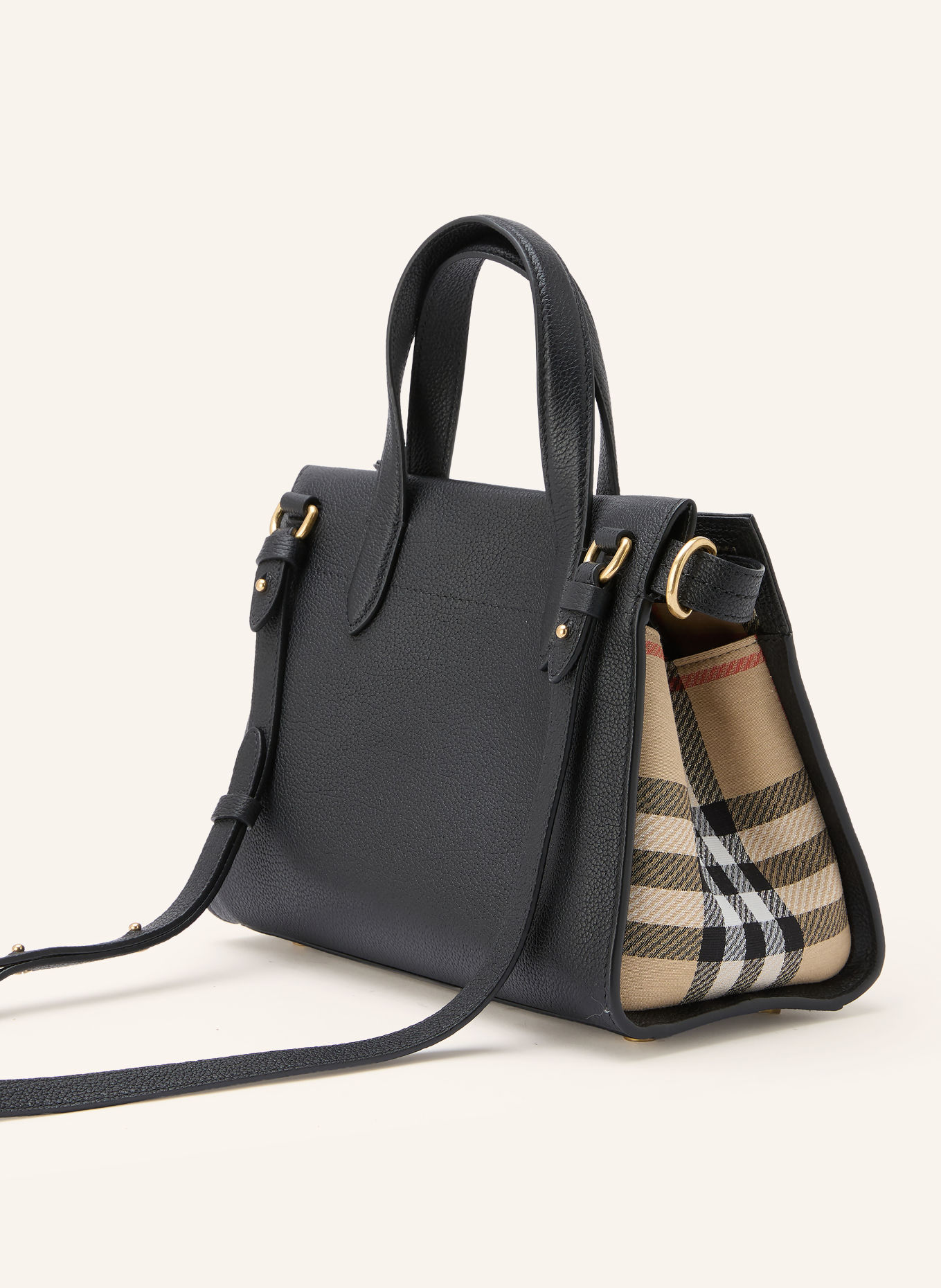 BURBERRY COTSWOLDS Handbag: BLACK / BEIGE / RED