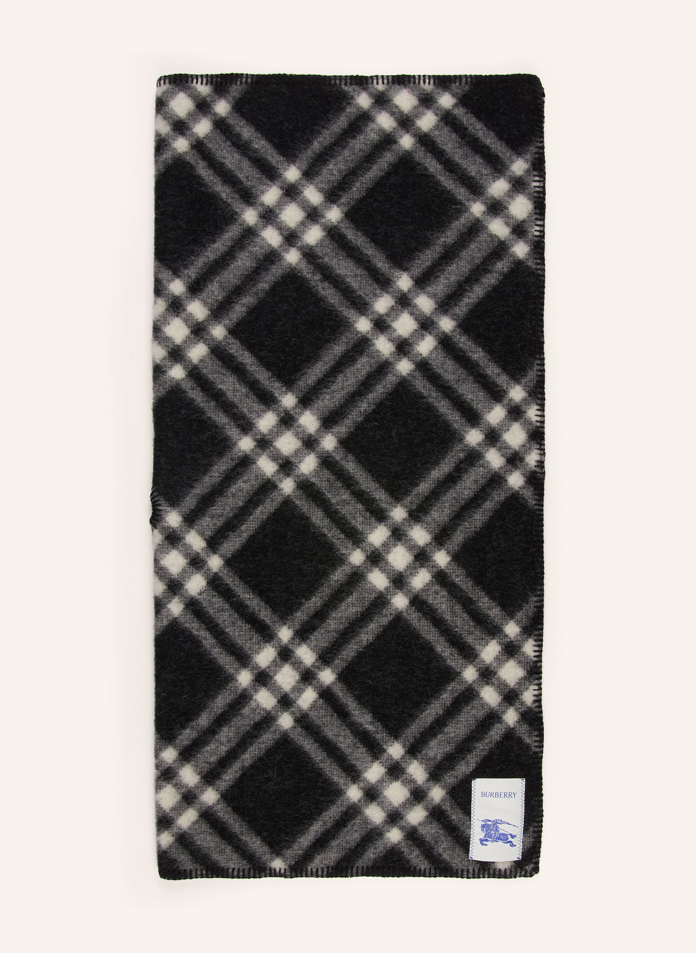 BURBERRY Halsduk: SVART / ECRU / GRÅ