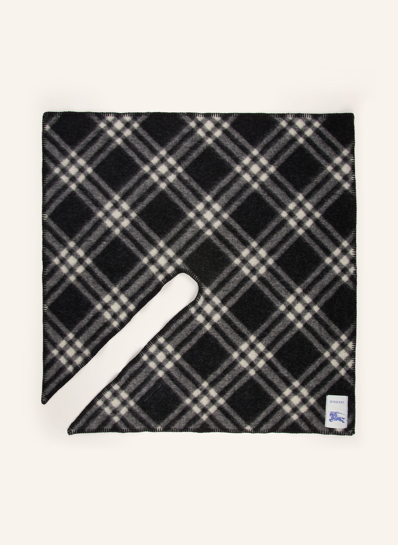 BURBERRY Halsduk: SVART / ECRU / GRÅ