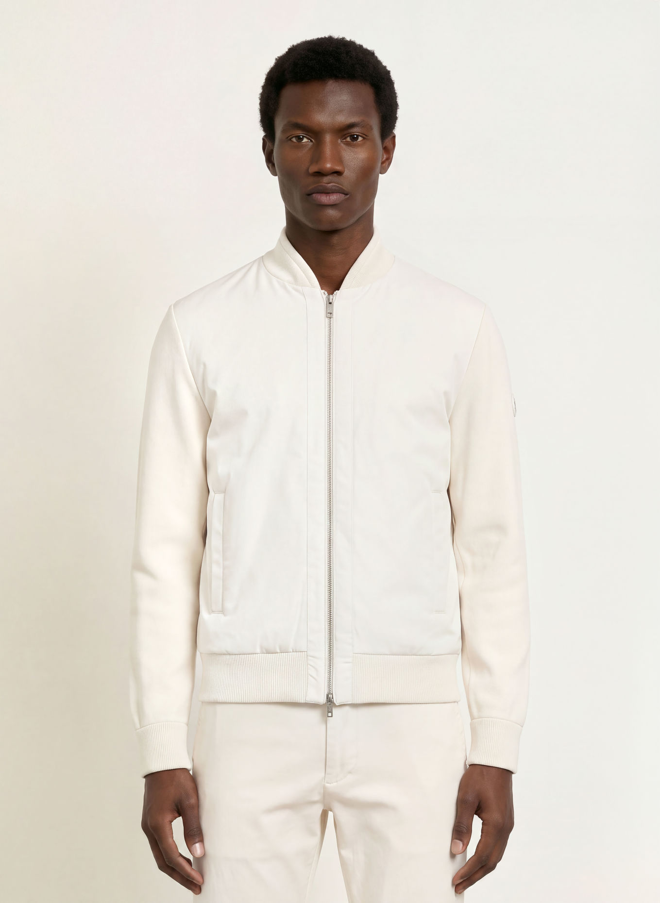 BOSS Blouson LEVAIO im Materialmix: ECRU