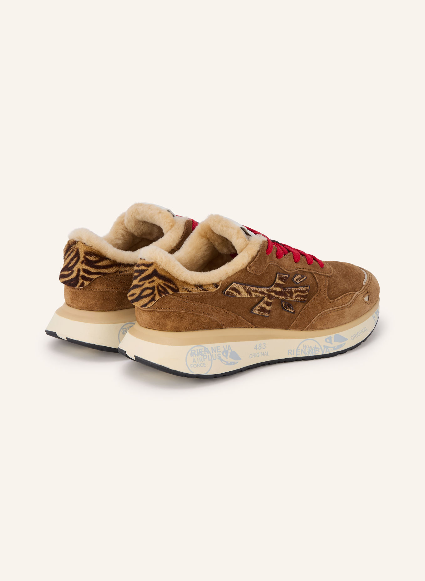 PREMIATA Sneakers LAURYN: BRUIN / MARRON FONCÉ / BEIGE