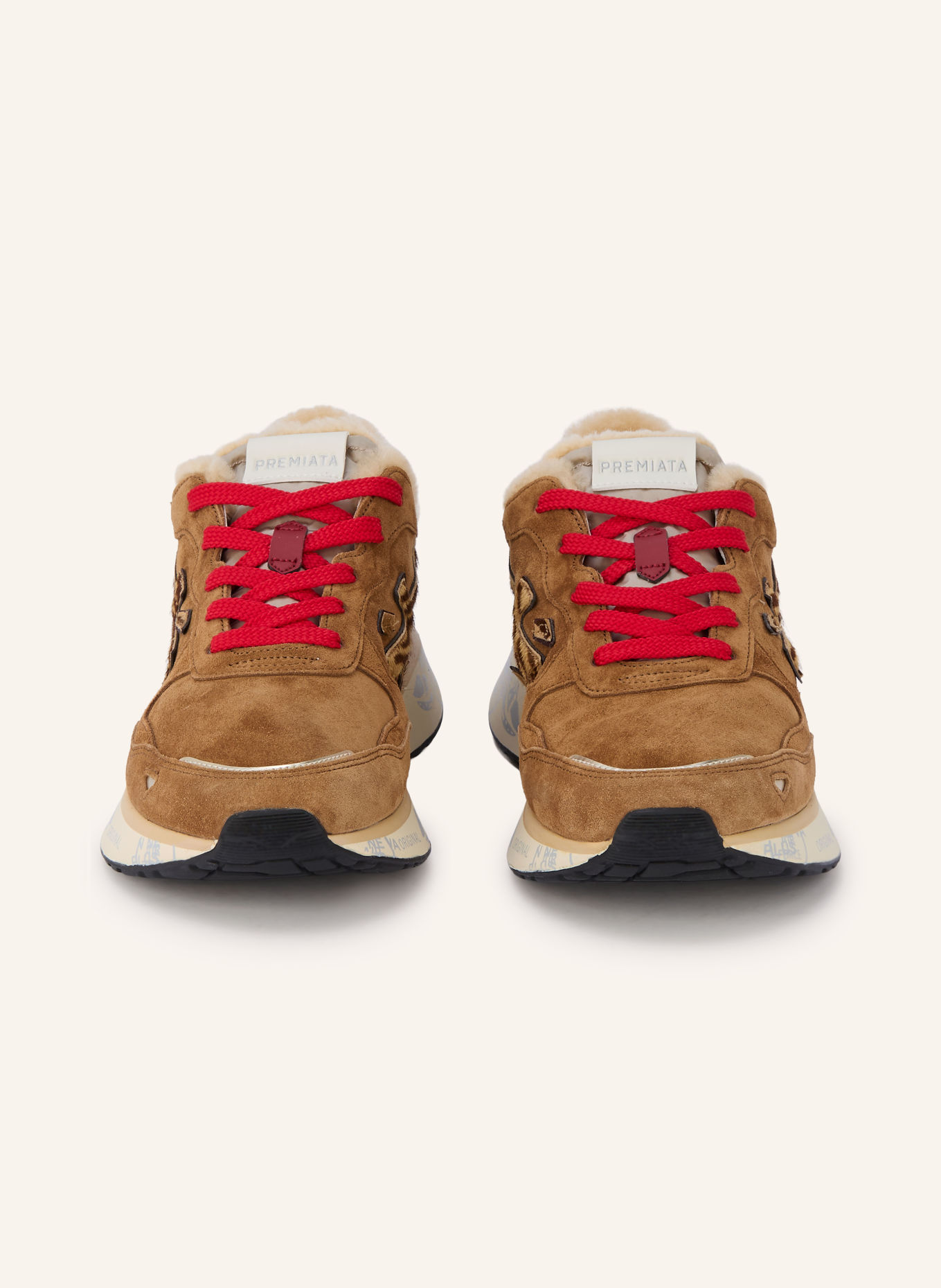 PREMIATA Sneakers LAURYN: BRUIN / MARRON FONCÉ / BEIGE