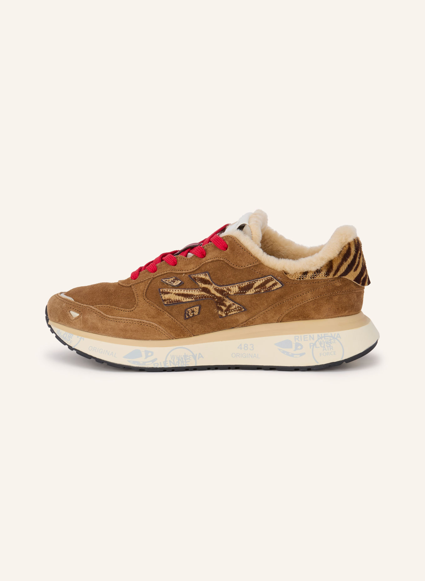PREMIATA Sneakers LAURYN: BRUIN / MARRON FONCÉ / BEIGE