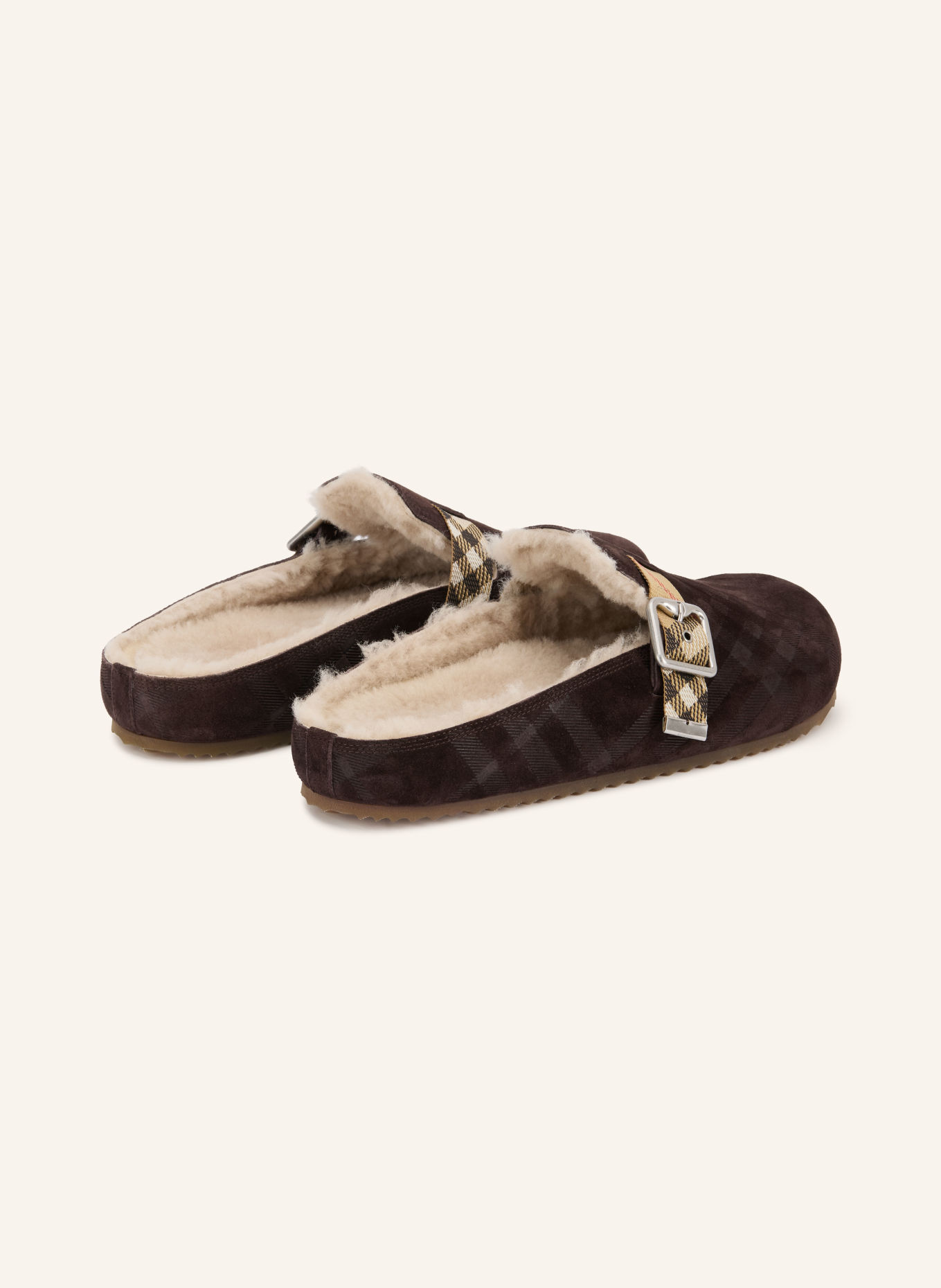 BURBERRY Muiltjes URCHIN: MARRON FONCÉ / ZILVER / BEIGE