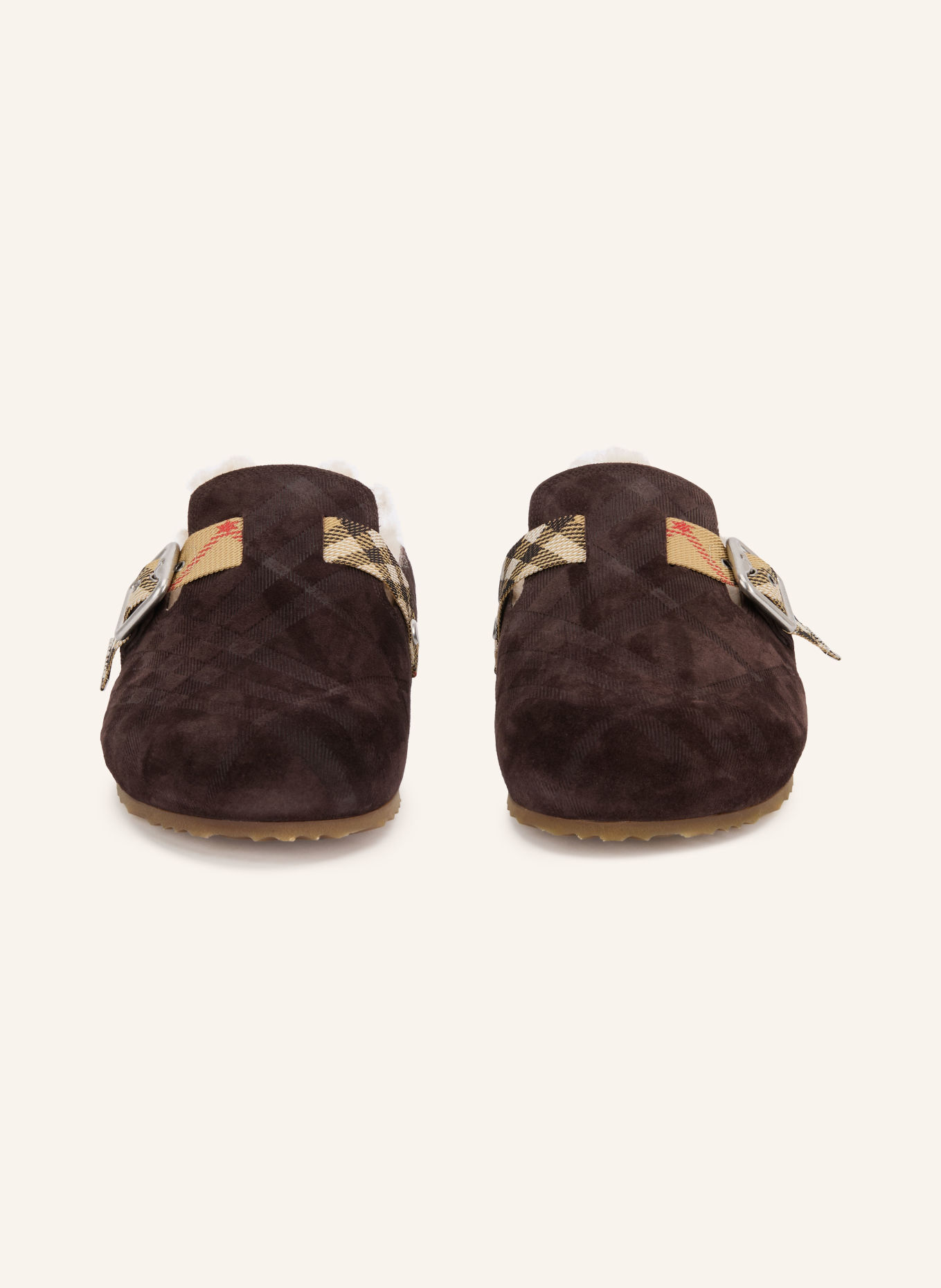 BURBERRY Muiltjes URCHIN: MARRON FONCÉ / ZILVER / BEIGE