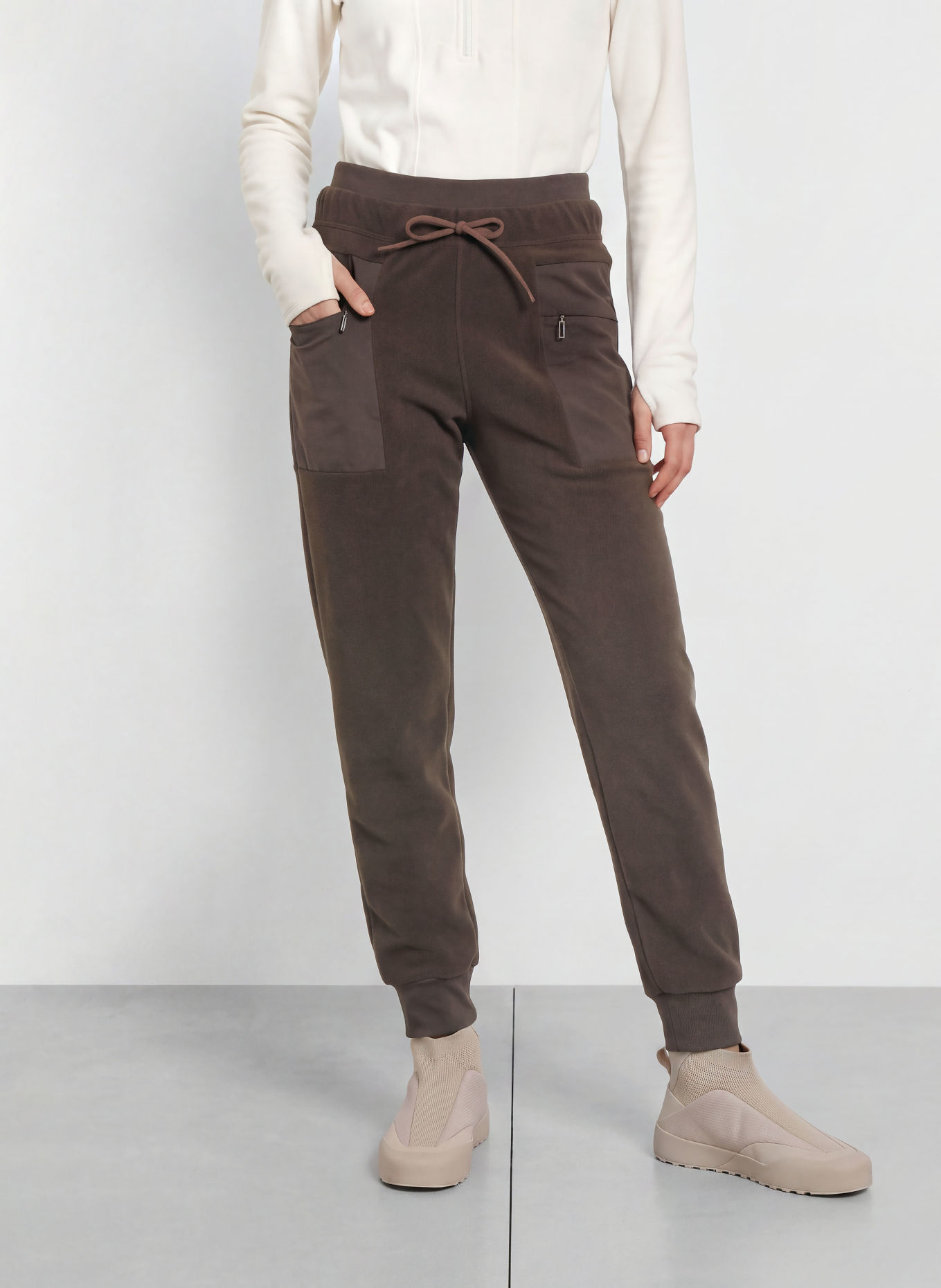 JEANNE BARET Fleecebroek ROCHEFORT: MARRON FONCÉ