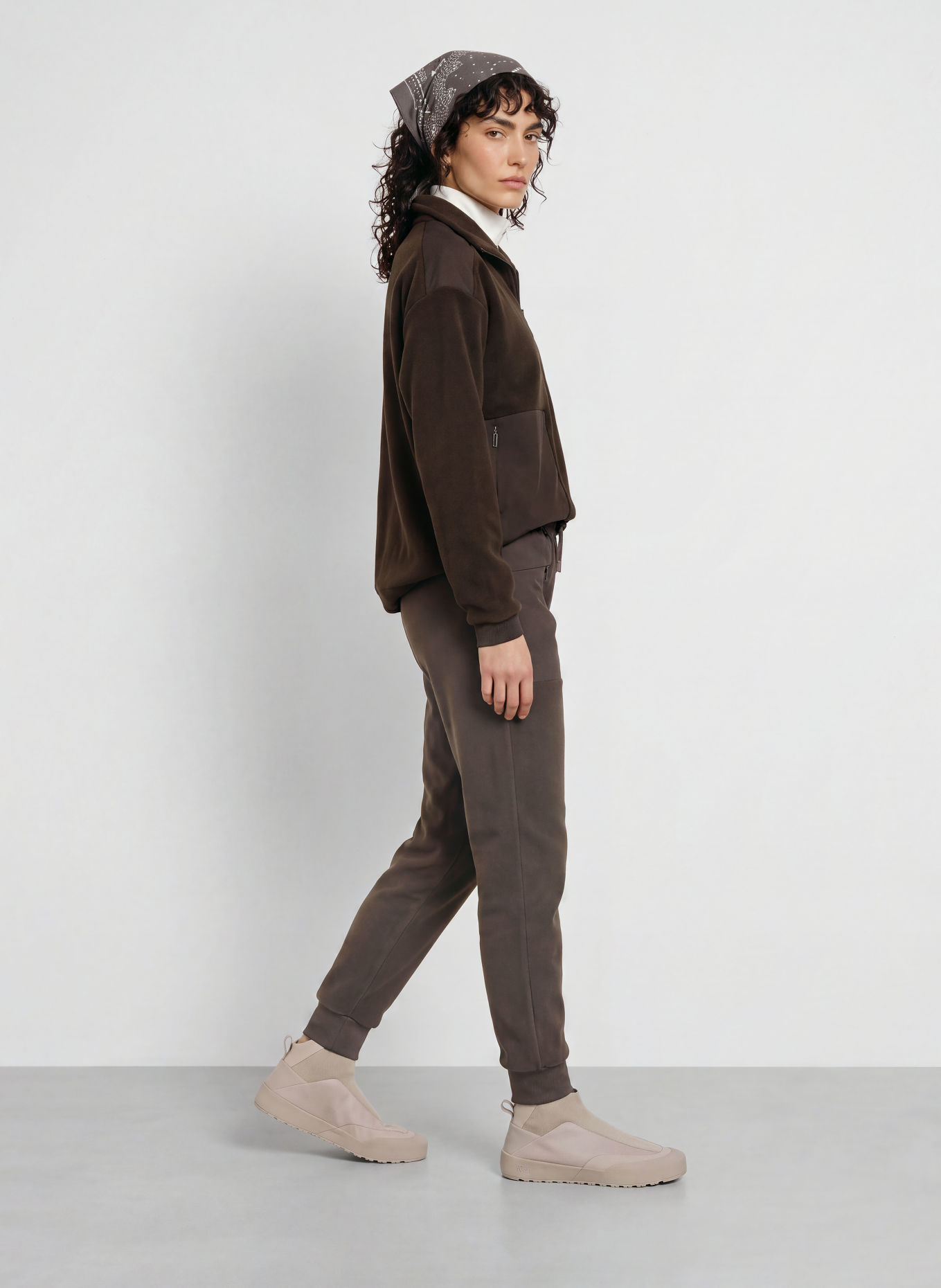 JEANNE BARET Fleecebroek ROCHEFORT: MARRON FONCÉ