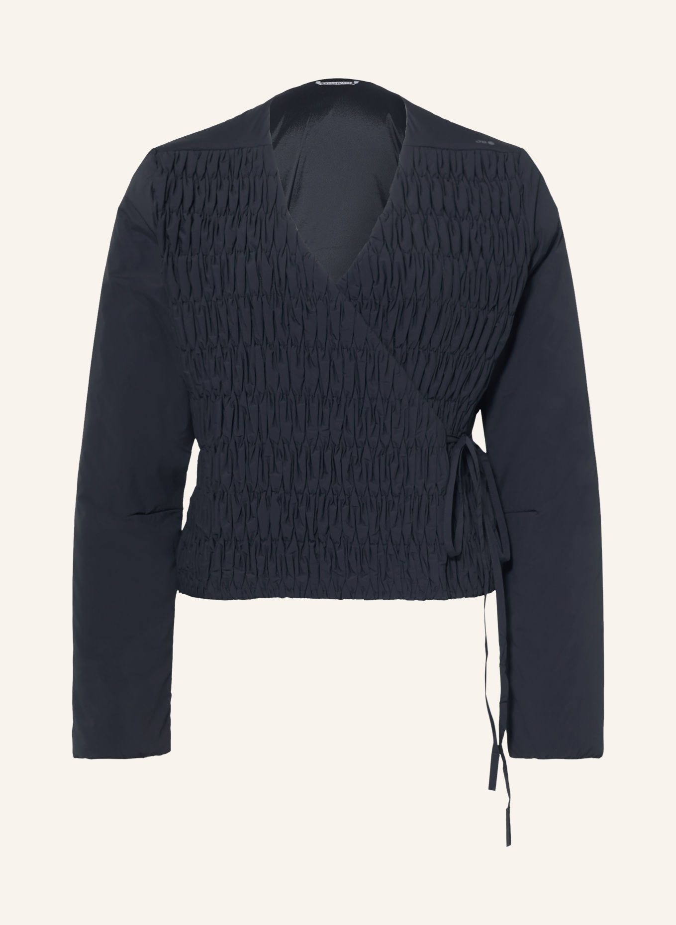 JEANNE BARET SKYE Wrap Jacket: BLACK