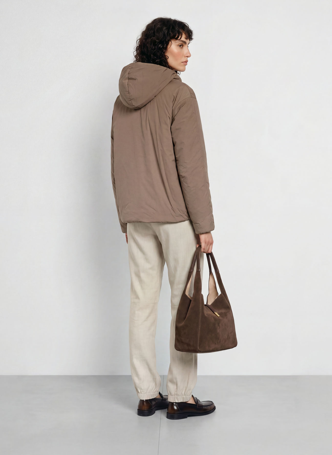 JEANNE BARET Gewatteerde jas SKYE: TAUPE