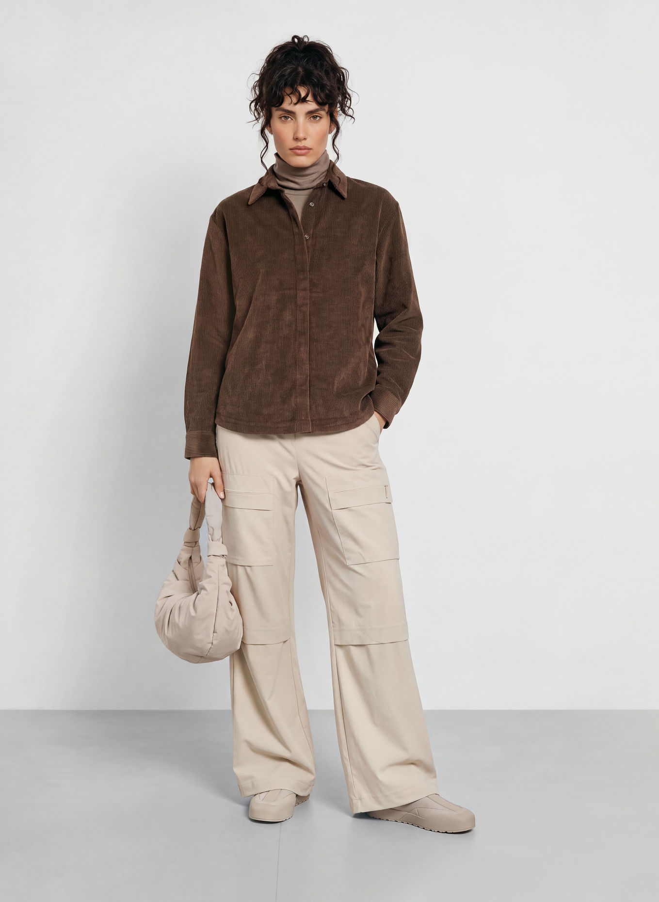 JEANNE BARET Overshirt FAROE aus Cord: DUNKELBRAUN
