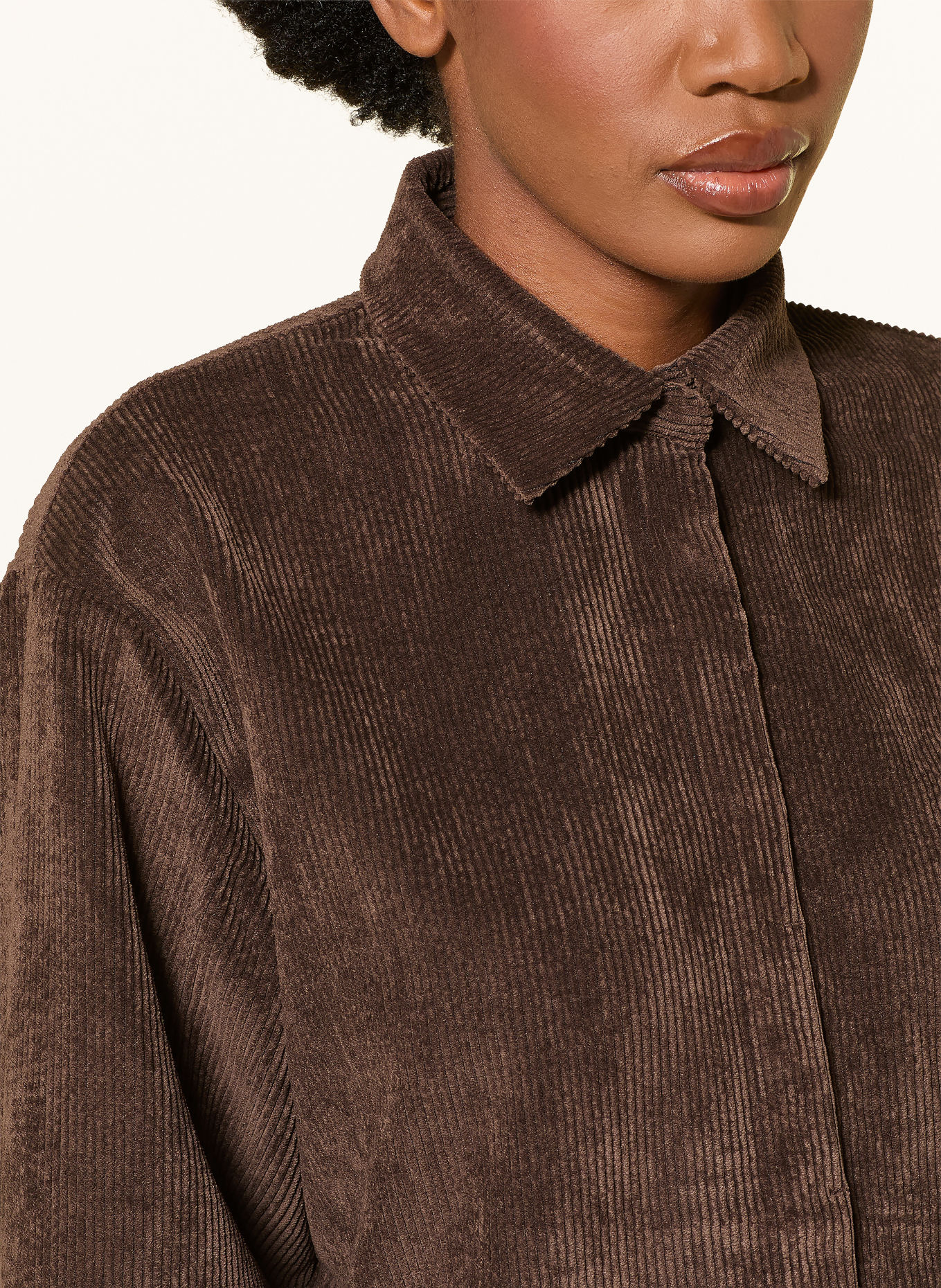 JEANNE BARET Overshirt FAROE aus Cord: DUNKELBRAUN