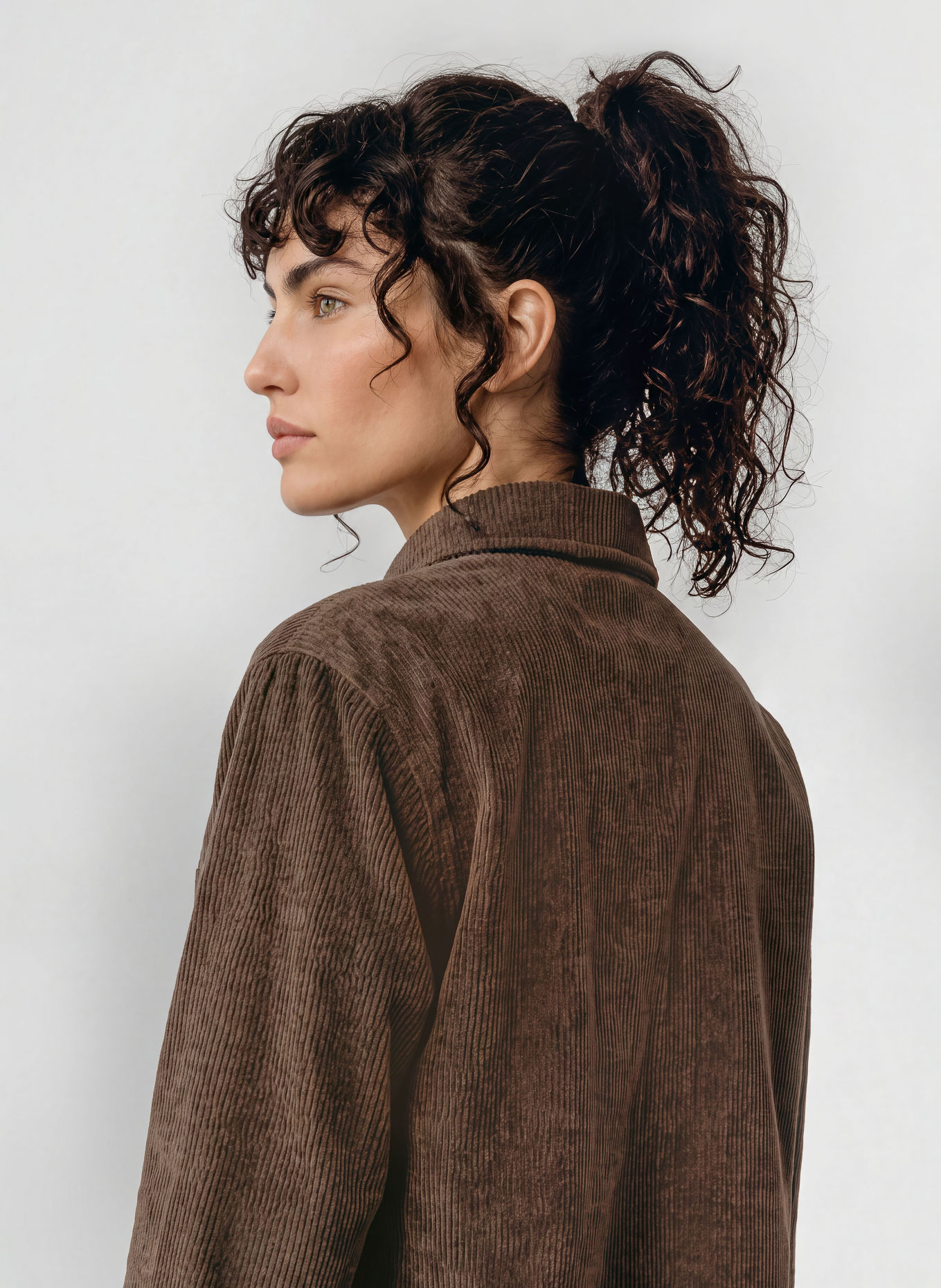 JEANNE BARET Overshirt FAROE aus Cord: DUNKELBRAUN