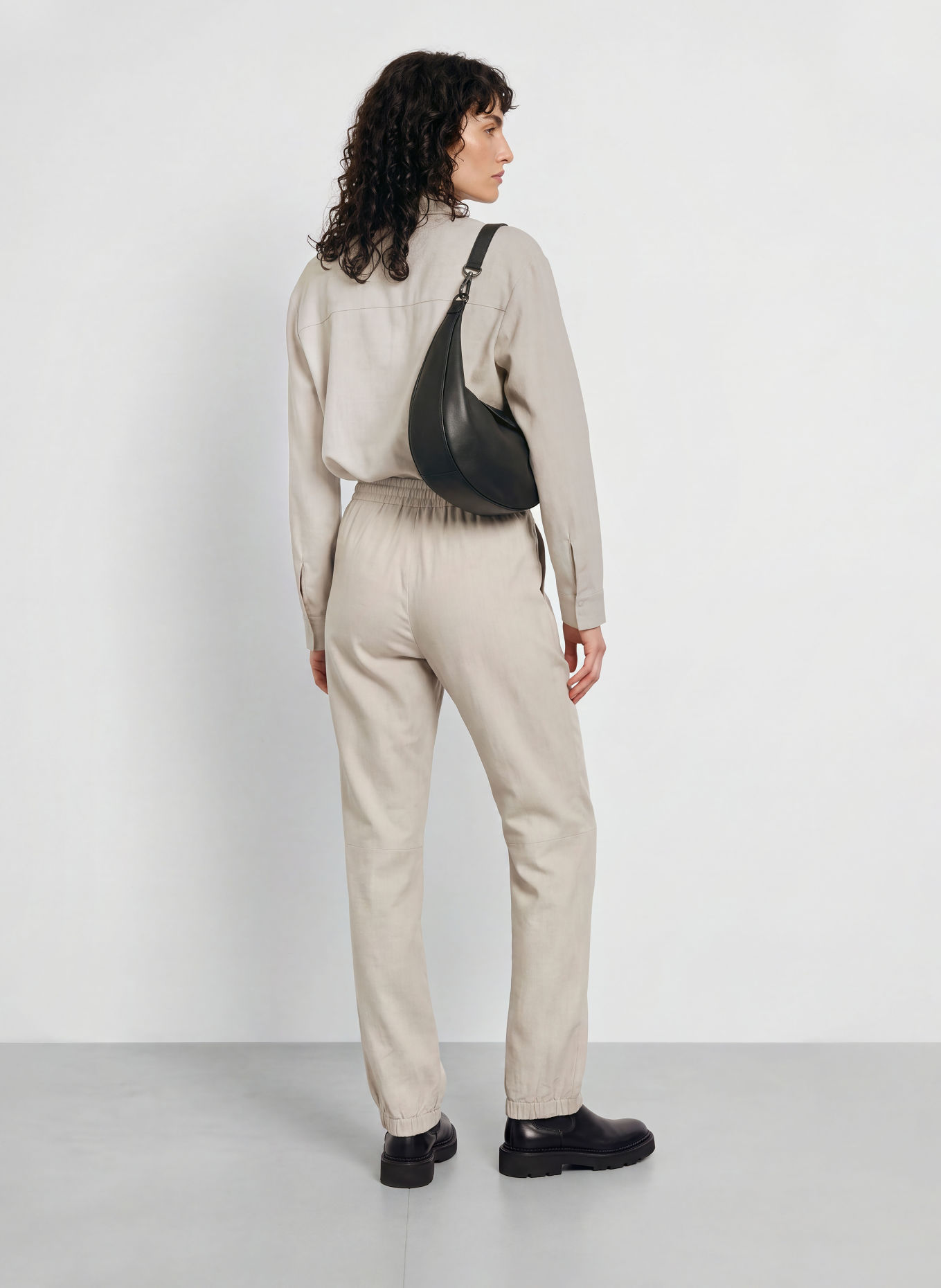JEANNE BARET Hemdbluse HELLA aus Flanell: HELLGRAU