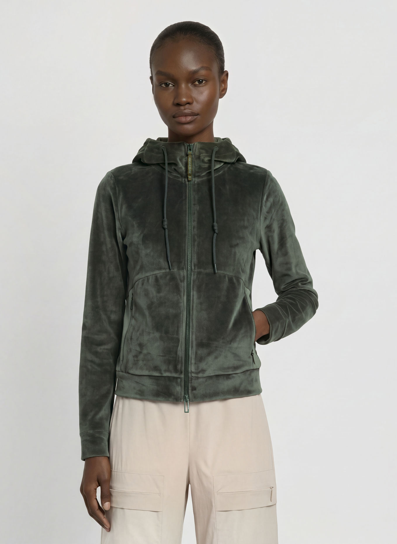 JEANNE BARET Fleecejas BOREAL: DONKERGROEN