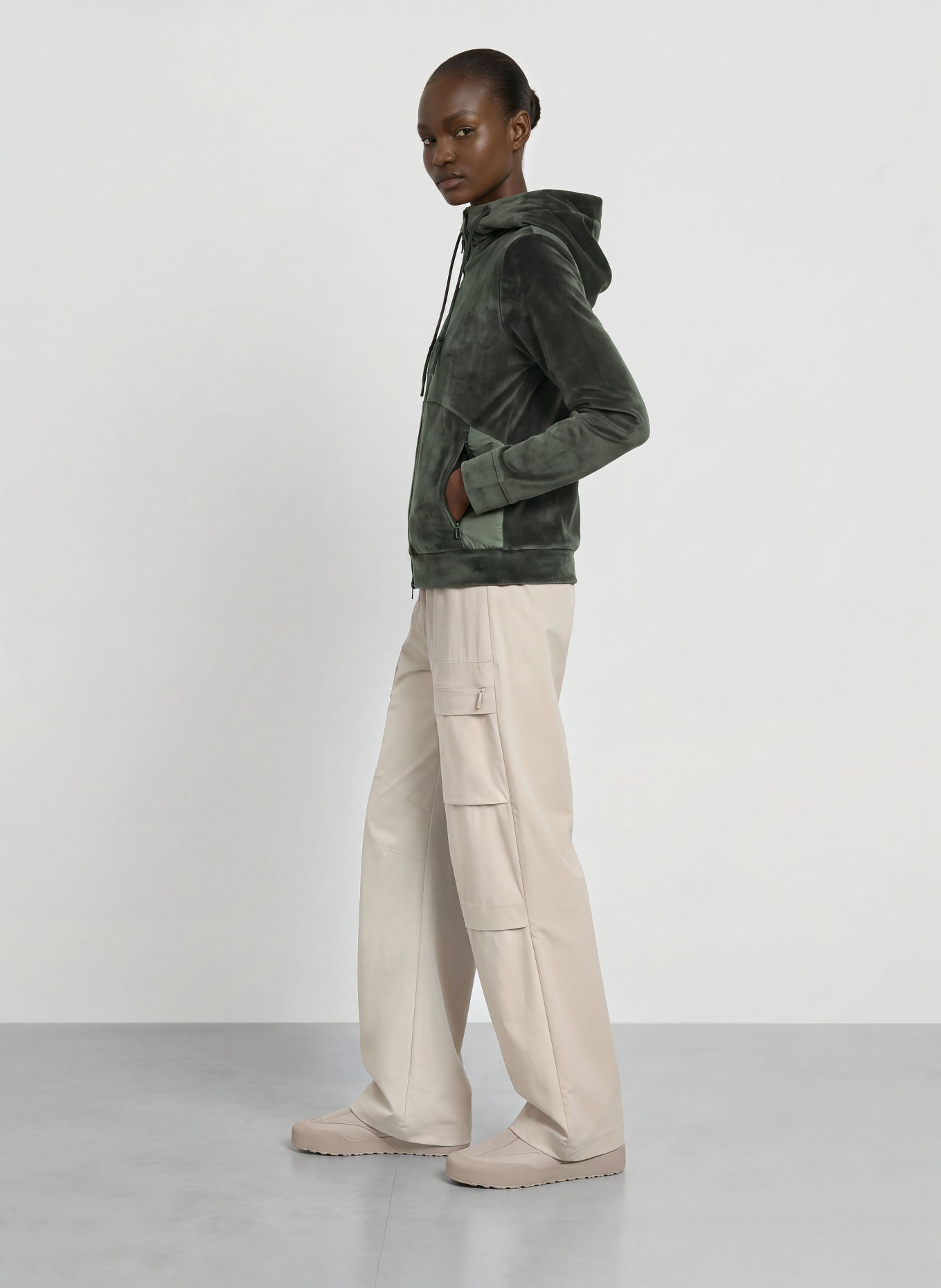 JEANNE BARET Fleecejas BOREAL: DONKERGROEN