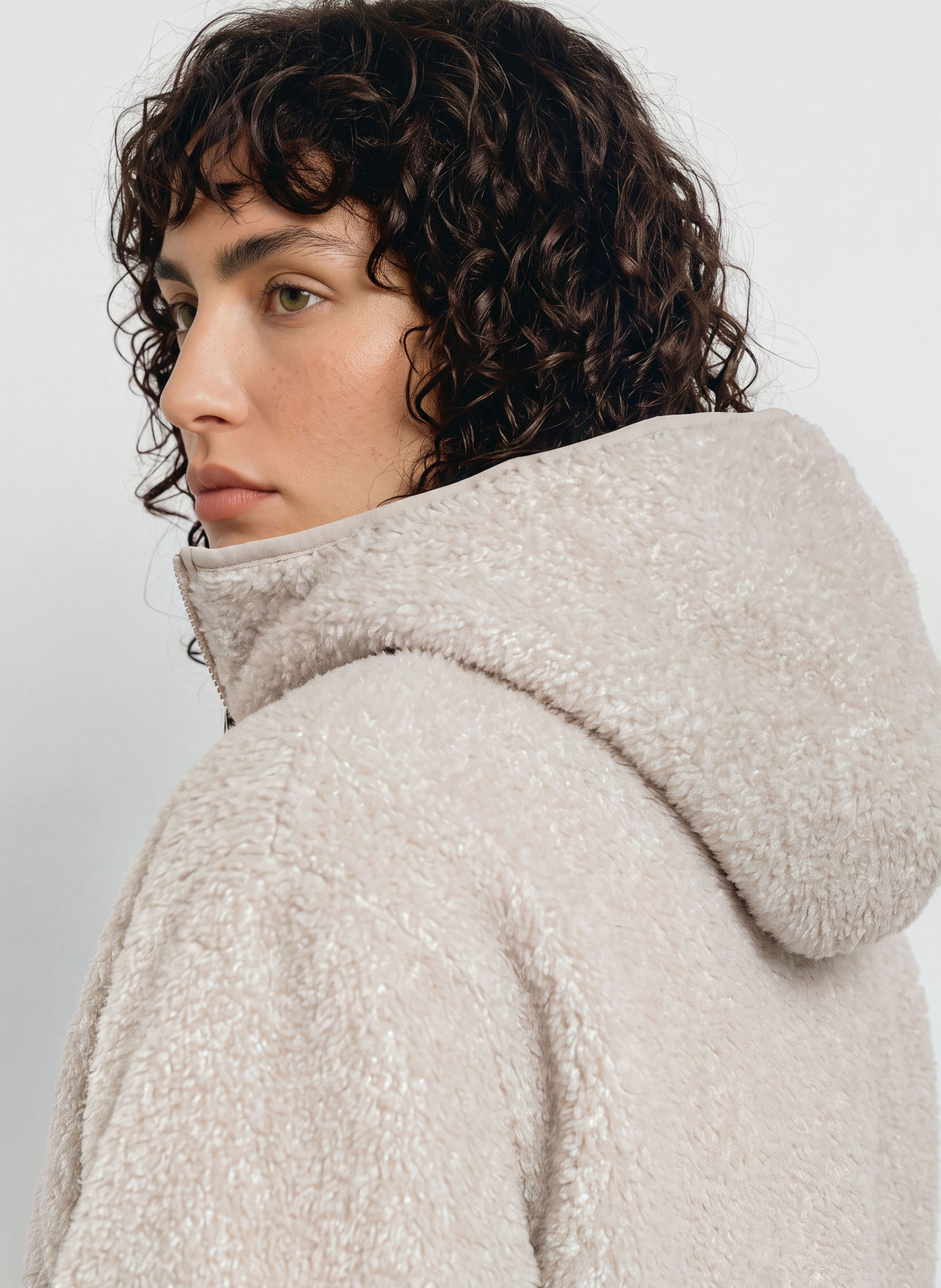 JEANNE BARET GLACE Faux Fur Jacket: BEIGE