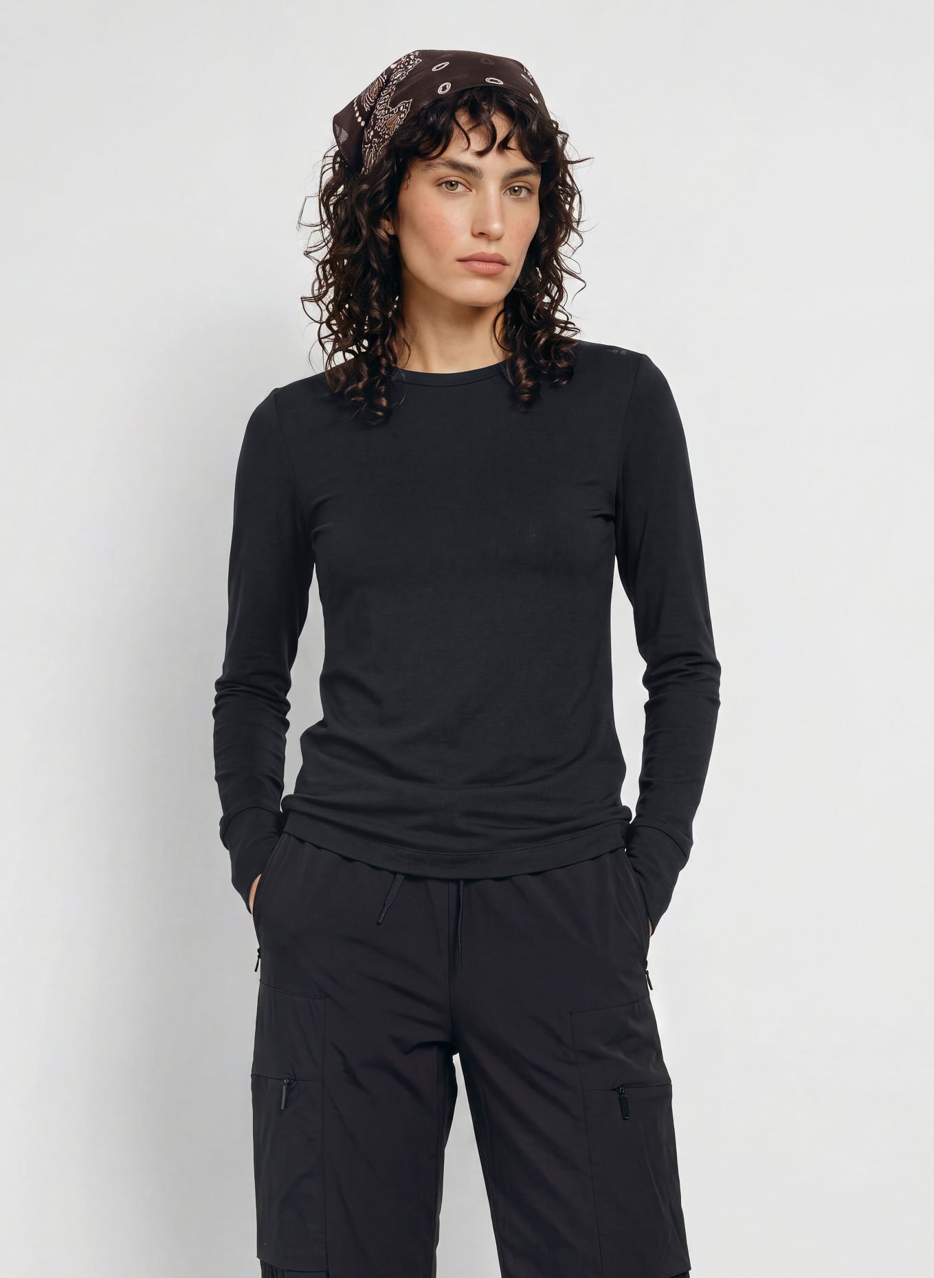 JEANNE BARET Longsleeve AURORA: SCHWARZ