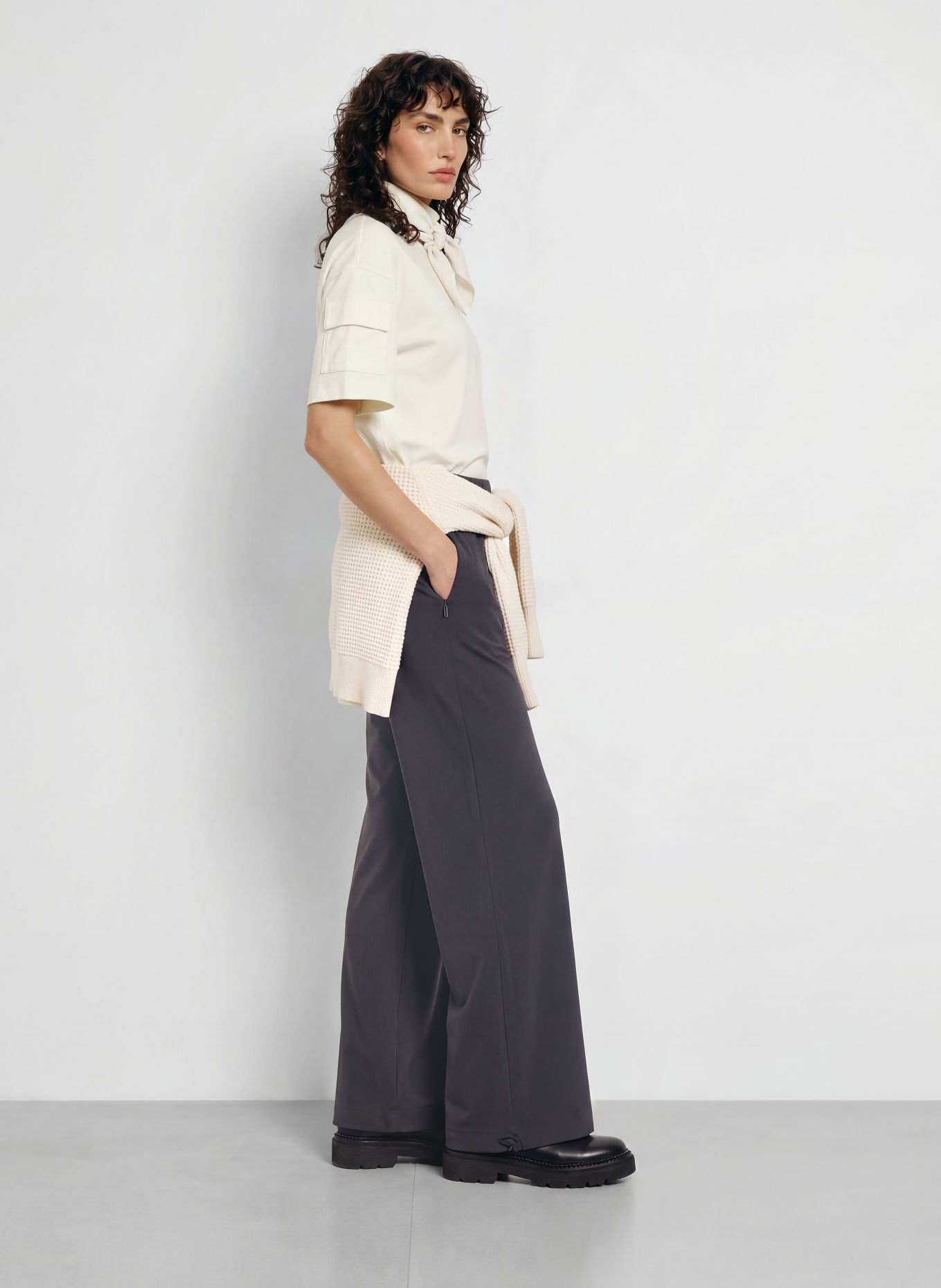 JEANNE BARET Trackpants SENJA: DONKERGRIJS